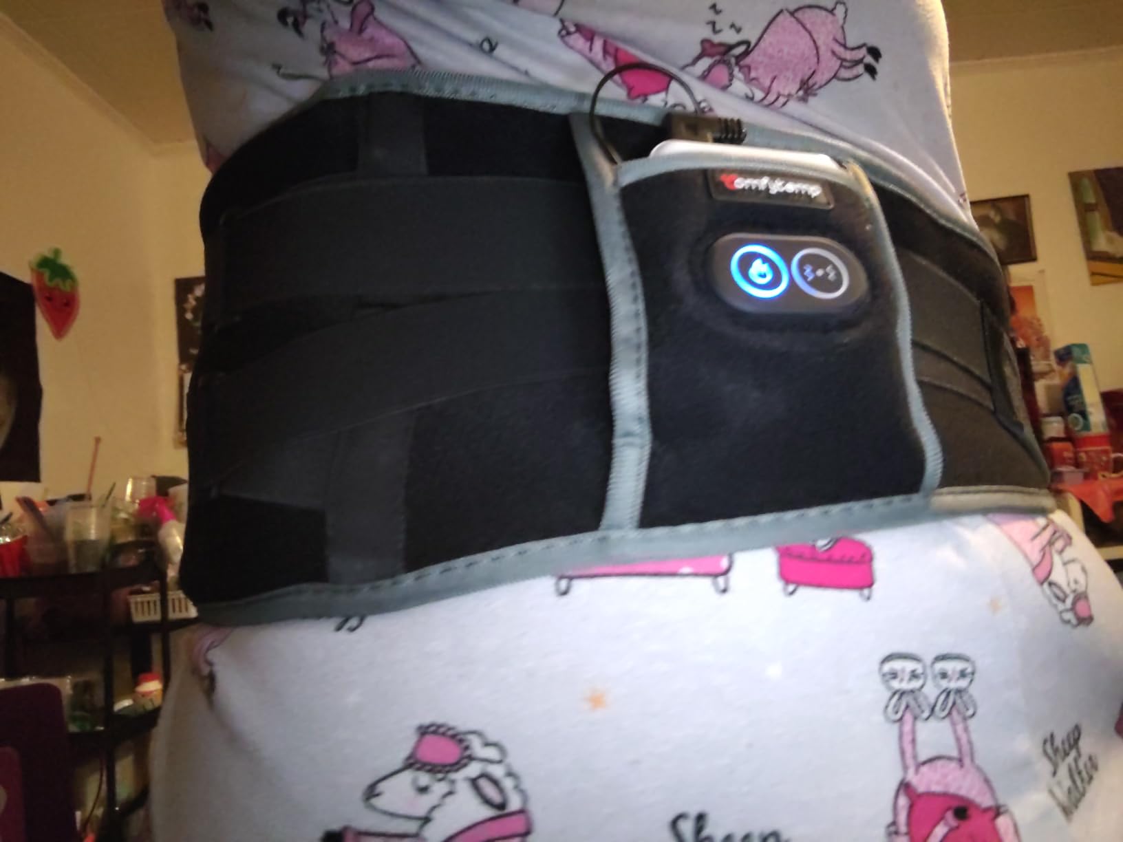 Comfytemp Cordless Heating Pad with Massager for Back, FSA Eligible HSA Portable Lower Back Massager Rechargeable Wireless Electric customer photo 1