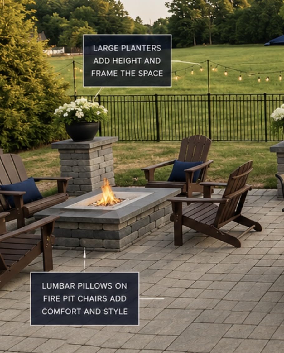 Folding Adirondack Chair, HDPE Adirondack Chairs Set of 2, Plastic Outdoor Chairs - Looks Exactly Like Real Wood - Navy customer photo 2