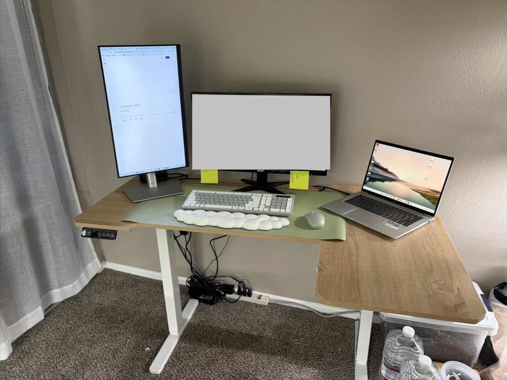 Acrolix L Shaped Electric Standing Desk,59x40 Reversible,Black Carbon customer photo 2