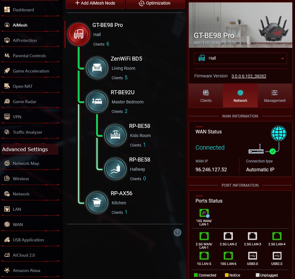 ASUS ROG Rapture GT-BE98 PRO Quad-Band WiFi 7 Gaming Router, 320MHz, Dual 10G Port, Triple-level Game Acceleration customer photo 2