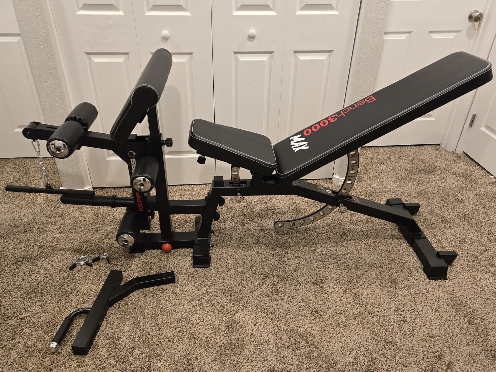 FID Weight Bench - Bench3000 with Leg Extension and Curl | 79lb Frame Weight with 8 & 16 Gauge Material, Commercial Grade Attachment with Ergonomic Design, 12+3 Multi-Angle customer photo 1