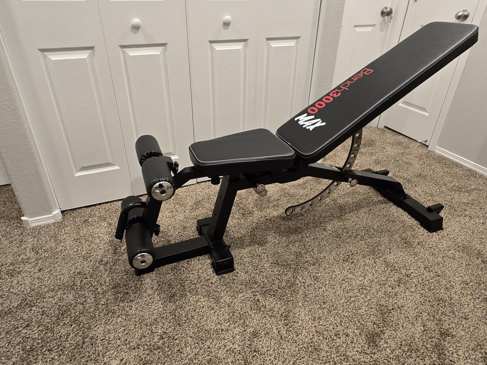 FID Weight Bench - Bench3000 with Leg Extension and Curl | 79lb Frame Weight with 8 & 16 Gauge Material, Commercial Grade Attachment with Ergonomic Design, 12+3 Multi-Angle customer photo 2