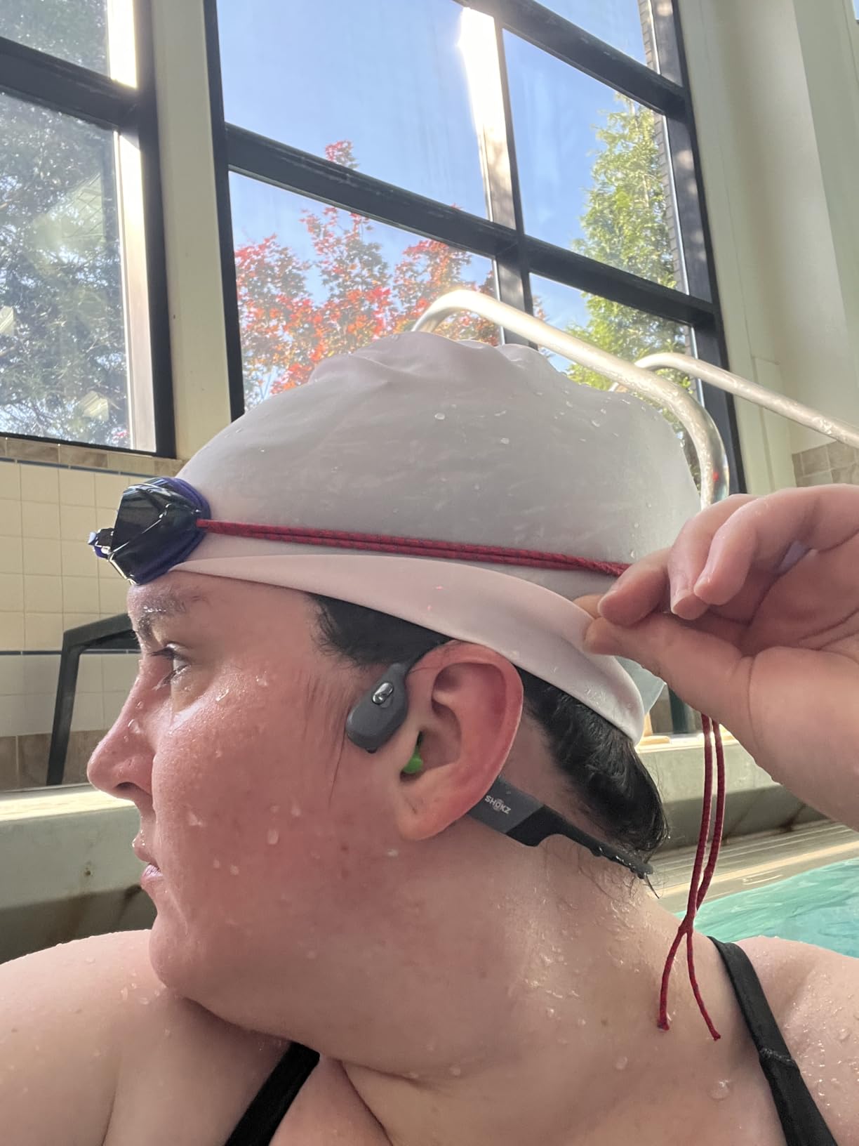 SHOKZ OpenSwim Pro Open-Ear MP3 Headphones, Grey, IP68 Waterproof, 32GB MP3 customer photo 1