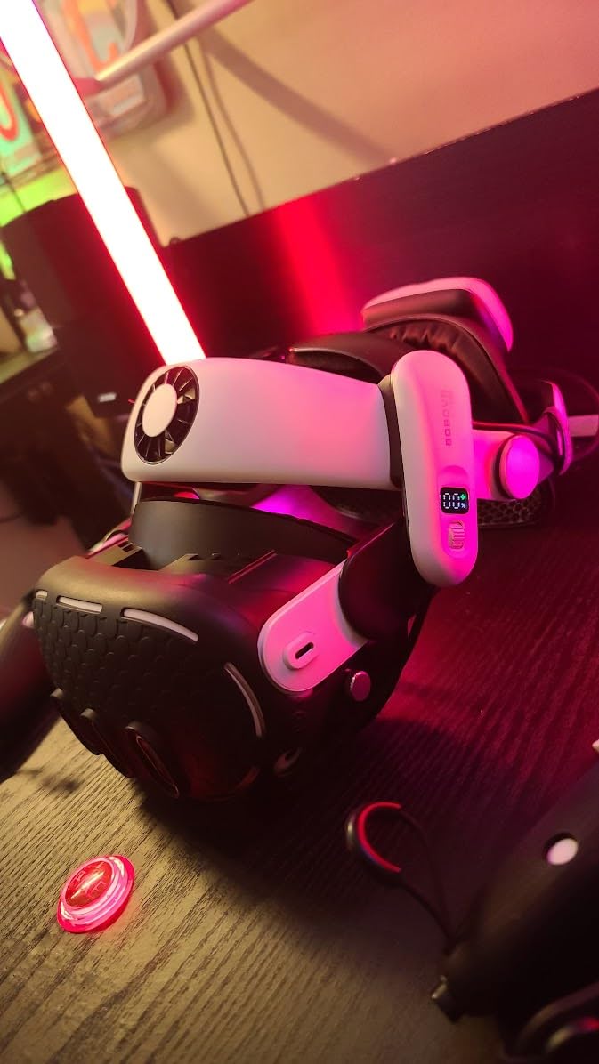 BOBOVR S3 Pro Battery Strap Accessories,Head Air Cooling System and 10000mah Hot-swappable Battery Pack,Compatible with Meta Quest 3/Quest 3S customer photo 2