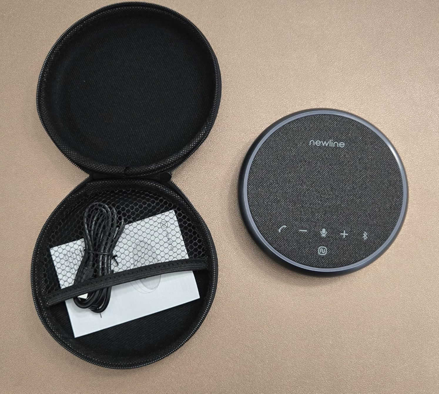 newline Conference Speaker and Microphone, 2 Mics 360° Voice Pickup, AI Noise Reduction & Clear Calls, USB & Bluetooth Speakerphone, Up to 12H Call Time, for Small-to-Mid Meetings & Home Office customer photo 2