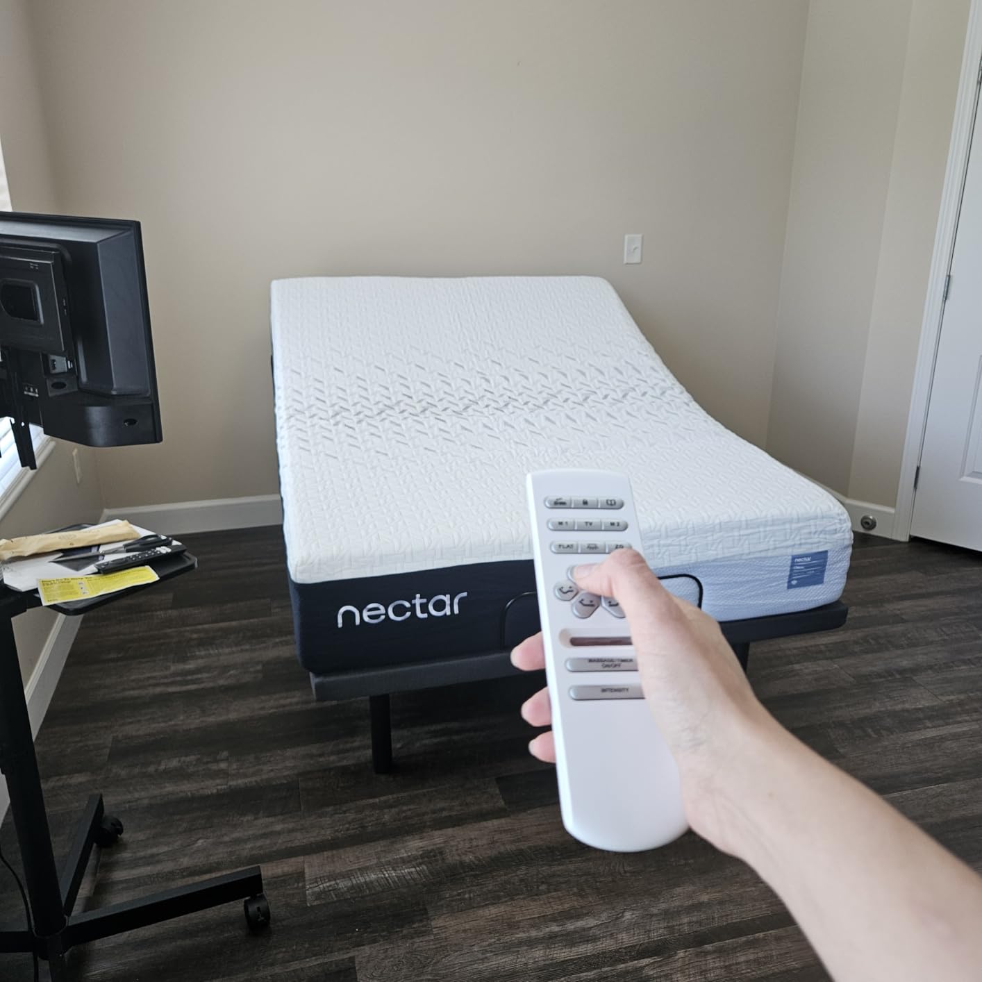 Nectar Premier Adjustable Base - Twin XL - Head & Foot Incline - Wireless Remote with Memory- 3 Massage Settings - 4 USB Ports - Anti-Snore & Zero Gravity customer photo 1