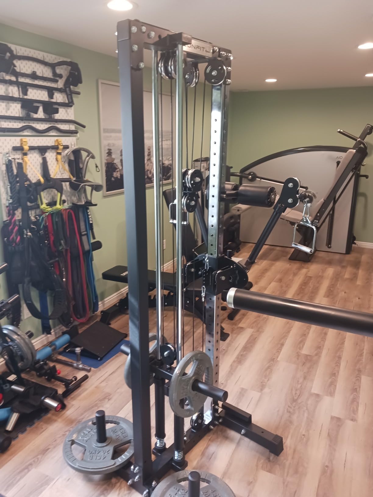 Eonfit E1 2.0 Wall Mounted Cable Machine for Home Gym, LAT Pulldown, Functional Trainer, Cable Crossover Machine Workout Station Pulley System Cable Tower with Leg Holder customer photo 1