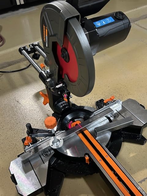 DOVAMAN 10-Inch Sliding Miter Saw, Multi-Material, 2-Speed, 15A | Includes 3 TCT Blades, Laser Guide, 0-45° Bevel Cut, Max Cut 3.5 x 13.4 in and 9 Positive Stops. customer photo 1