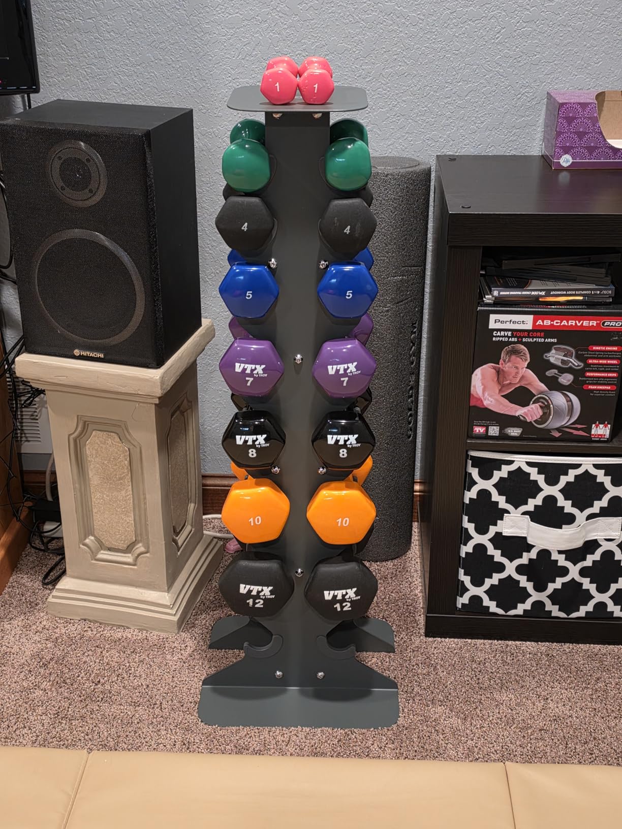WeGym Dumbbell Racks, Space Saving Solution, Sturdy Cast Iron, Home Workout Storage, Heavy Weights Bearing, Home Strength Training customer photo 2