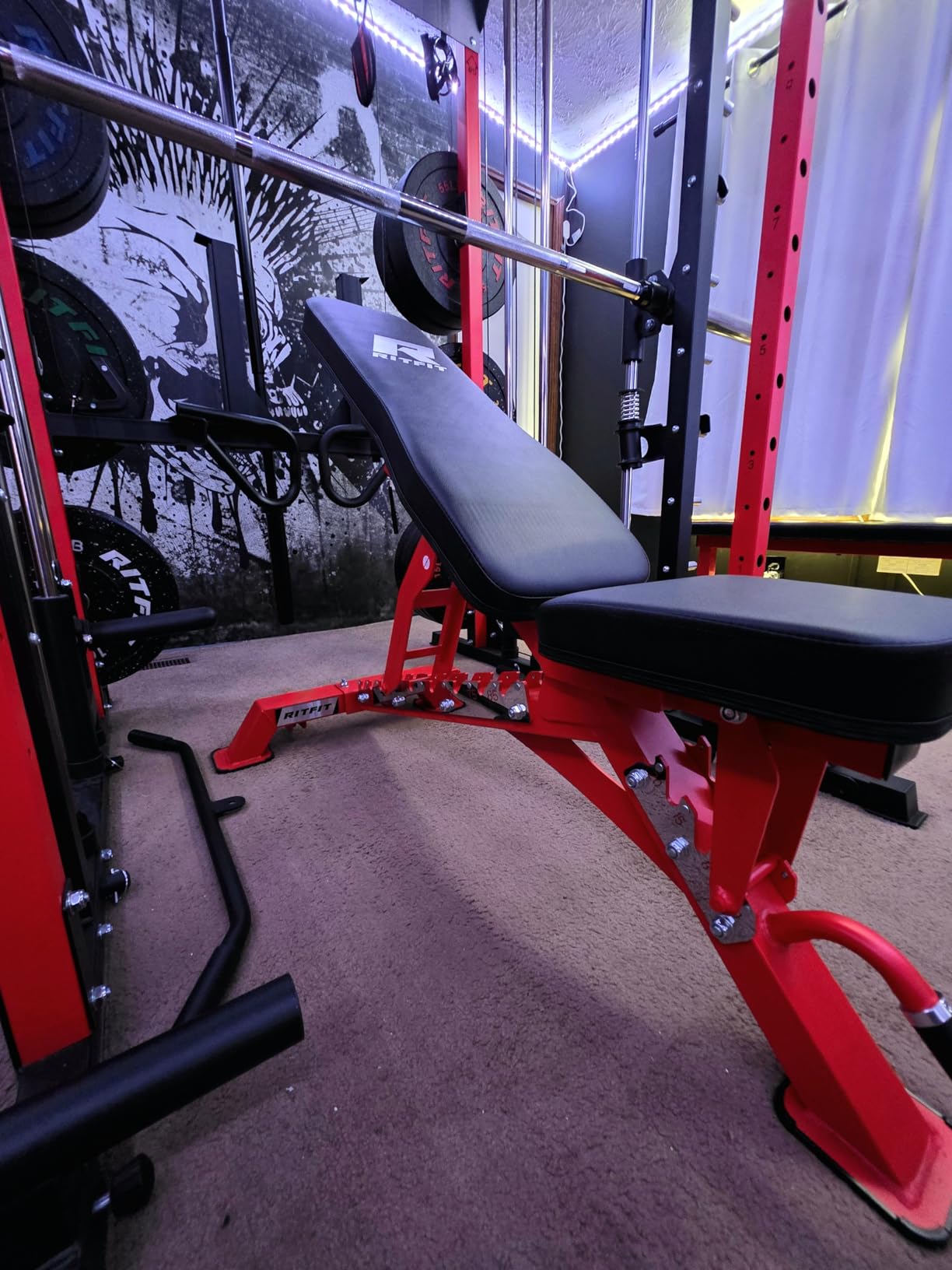 RITFIT Adjustable Weight Bench, Incline Decline Flat, 1300LB Capacity | Full Body Workout Bench for Home Gym Strength Training, 10 Backrest Positions, 3 Seat Angles, Heavy Duty Steel Frame customer photo 2