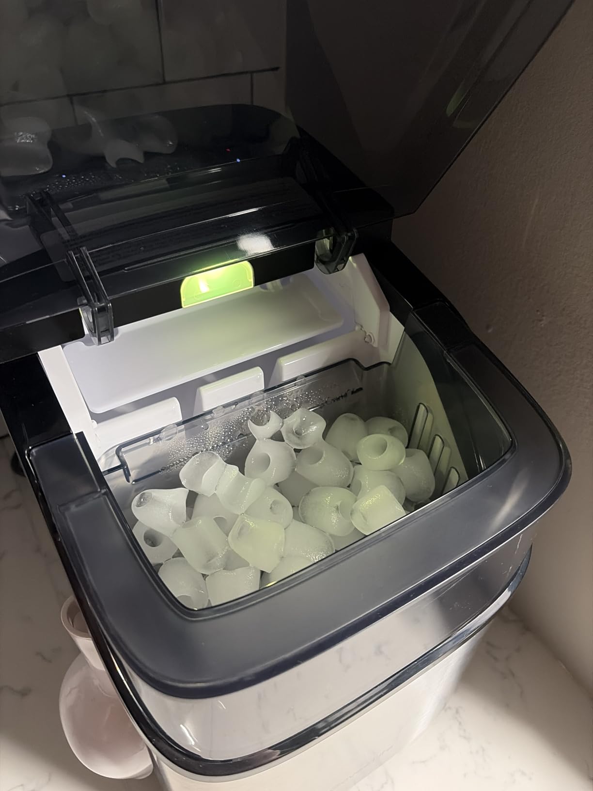 GoveeLife Smart Ice Maker Countertop, Portable Ice Machine with Voice Control, 9 Ice Cubes in 6 Minutes 3 Sizes, 26lbs/24Hrs, Self Cleaning RGB Lights, Quiet Ice Maker with Scoop for Kitchen Silver customer photo 2