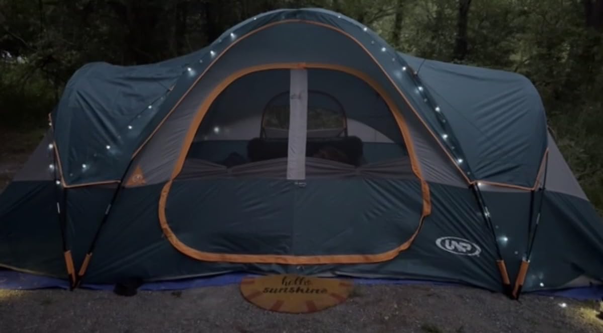 UNP 10 Person Tents for Camping Family Outdoor Camping Tent | 2 Rooms with Rainfly, Waterproof 5 Large Mesh Windows Size 18ft x 9ft x78in customer photo 1