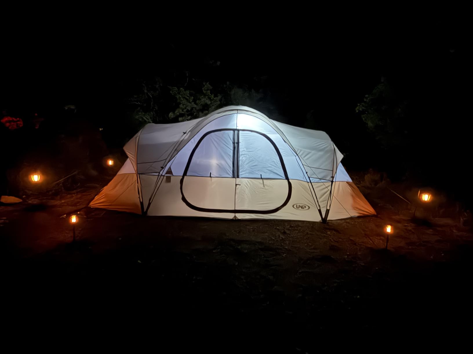 UNP 10 Person Tents for Camping Family Outdoor Camping Tent | 2 Rooms with Rainfly, Waterproof 5 Large Mesh Windows Size 18ft x 9ft x78in customer photo 2