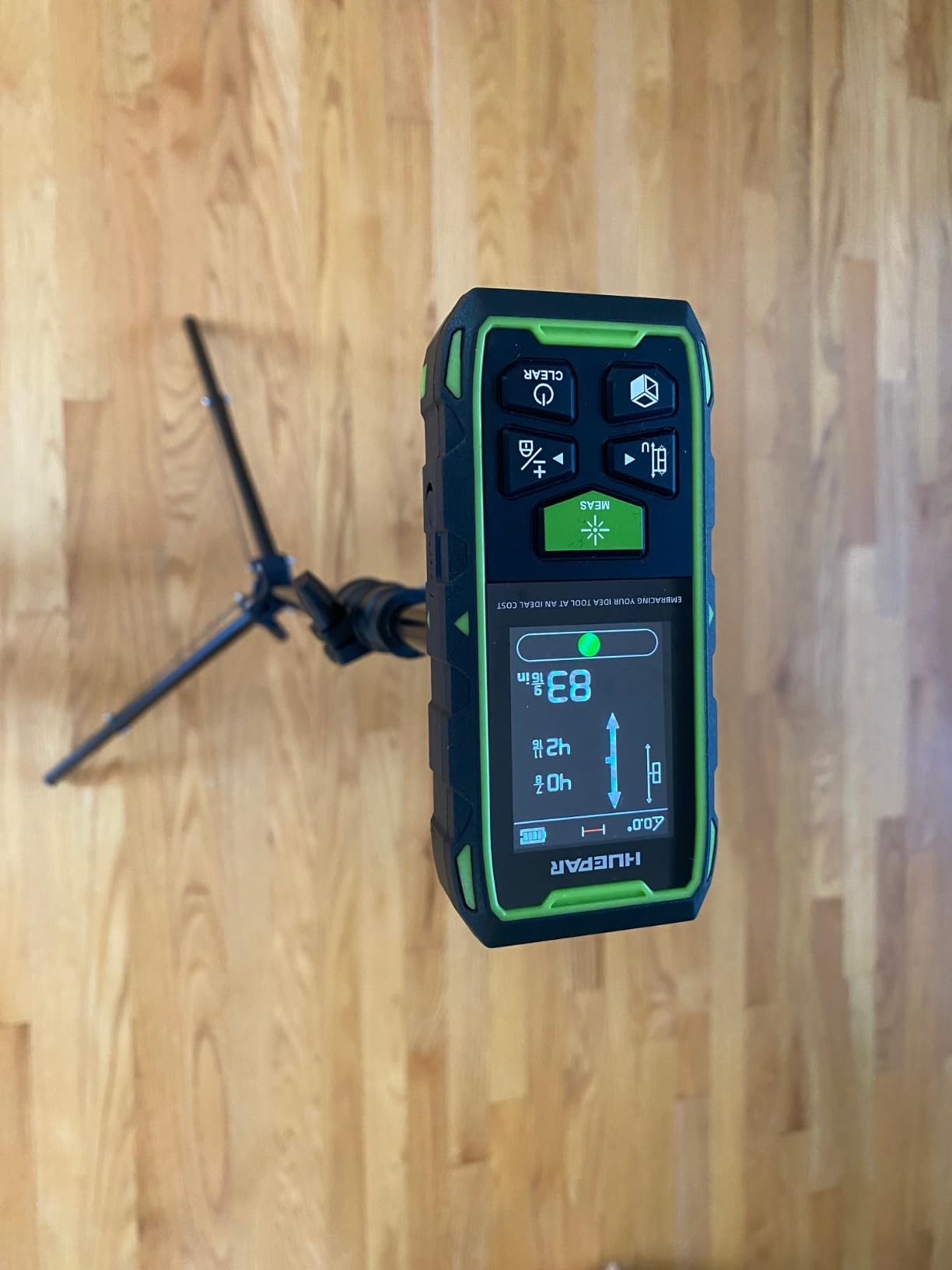 Huepar Professional 656ft/200M Dual Laser Distance Measuring Tool, 5 Years Warranty. Rechargeable Laser Room Measure Devices, Bilateral Metro Laser Measurement Tool with Angle Sensor, Magnetic Back customer photo 1