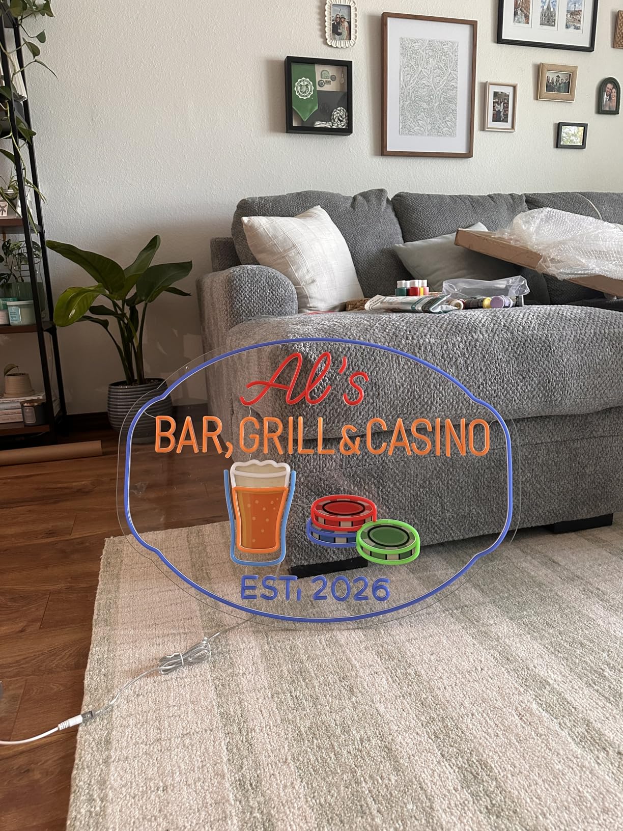 CIONAOR Custom Neon Sign, Custom LED Neon Sign Customizable for Wedding Bar Salon Beauty Business Light Up Name Sign, Personalized Neon Light Suitable for Events Birthday Gifts Decorations customer photo 2