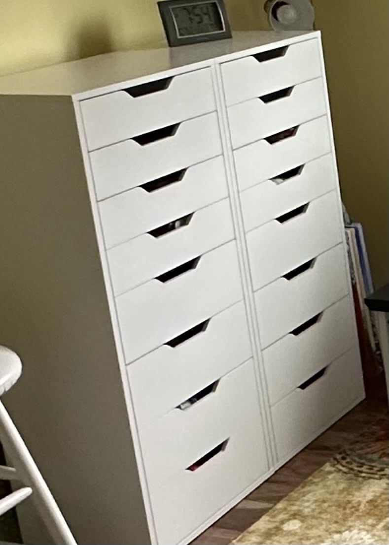 FACBOTALL Tall White Dresser, 8 Drawer Dresser with Groove Handles, White Tall Dressers, Modern Chest of Drawers with Large Storage Space for Home Office customer photo 2