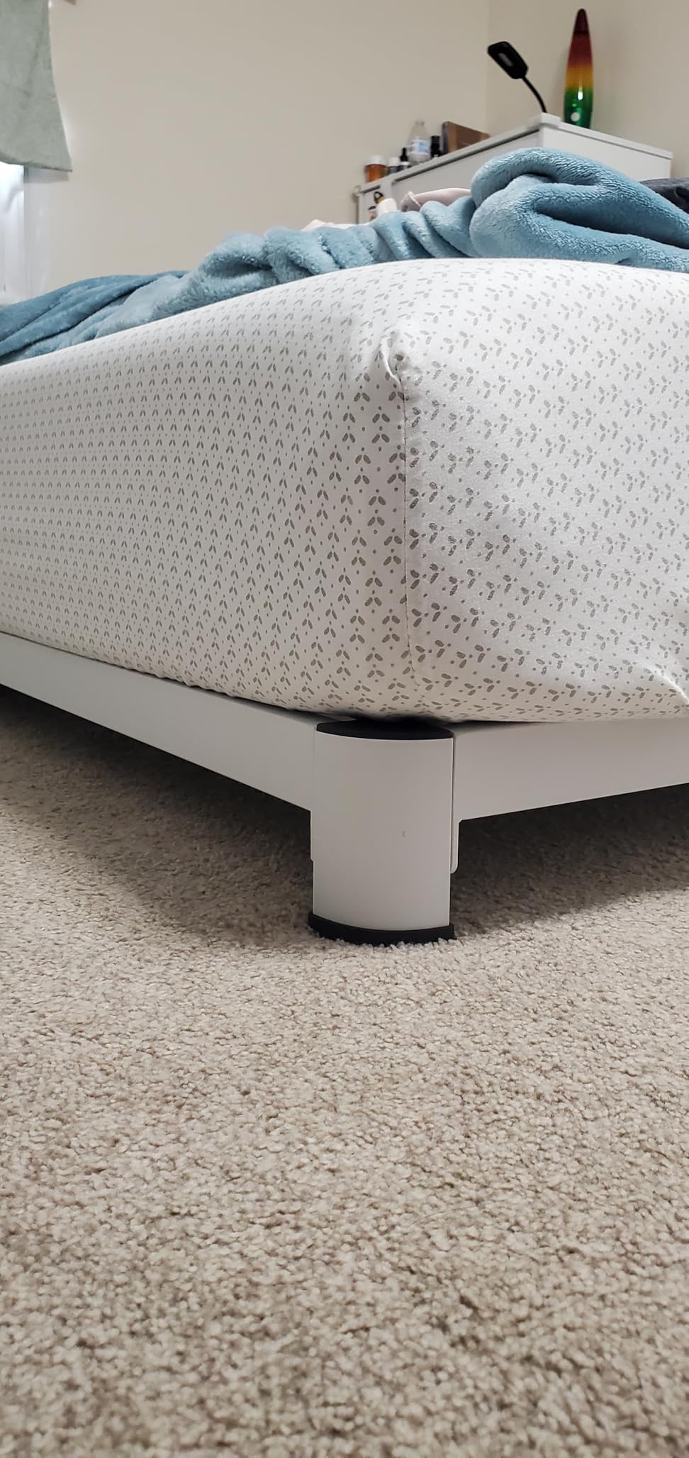 14 Inch Twin Bed Frame, Metal Platform Bed Frame with Round Corner Legs, 3500 lbs Heavy Duty Steel Slats Support, No Box Spring Needed, Noise Free, Easy Assembly, Black customer photo 1