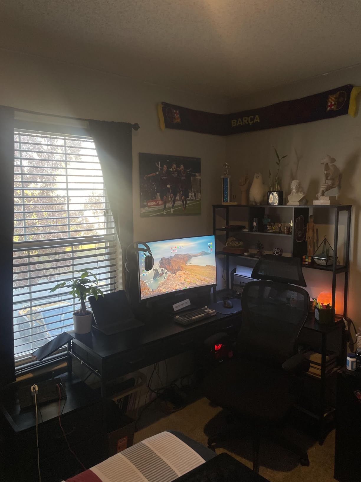 AODK 79 inch L Shaped Desk with 5 Drawers, Reversible L Shaped Gaming Desk with LED Light & 2 Power Outlets, Computer Desk with Storage Shelves for Home Office, Black customer photo 2