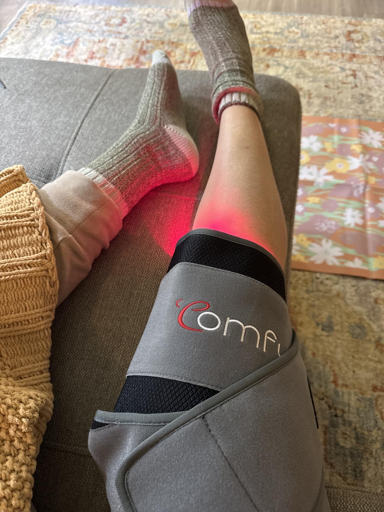 Comfytemp Red Light Belt with 126 LEDs, Wearable Red Light Wrap with Timer, 660nm & 850nm, 22W (Corded) customer photo 2