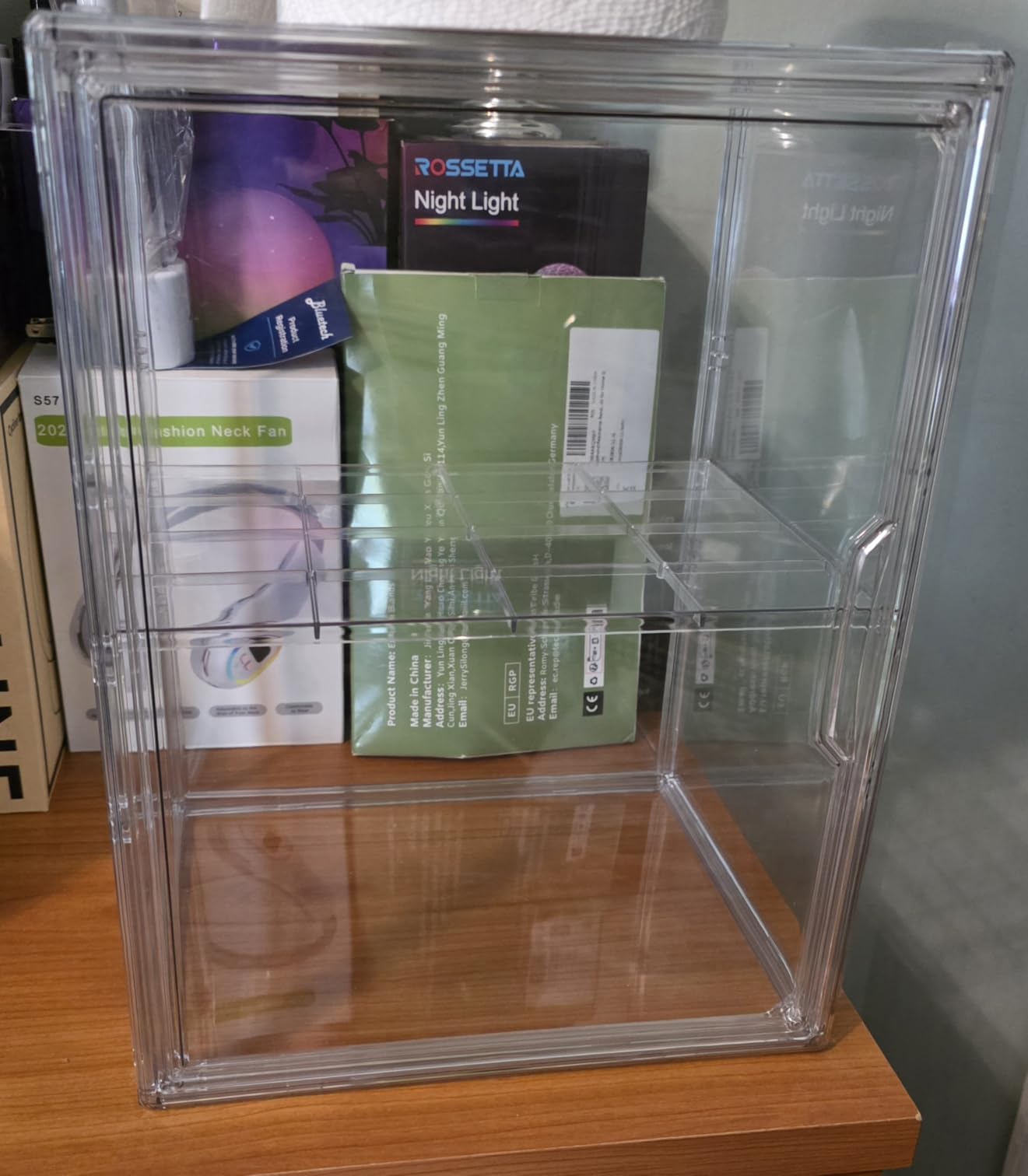 Acrylic Box Display Case, Clear Plastic Stackable Storage Bins with Magnetic Attraction Lid, Showcase for Cosmetic, Large Figures Collectibles (5 Pack, X-Large) customer photo 2