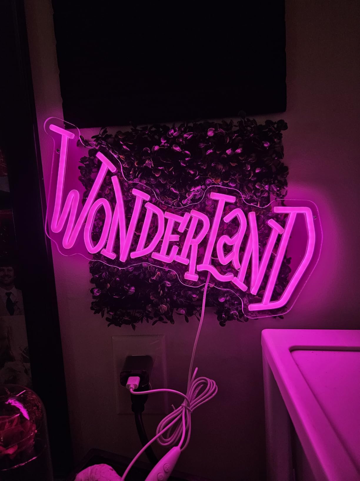 Cheshire Cat Neon Signs Alice in Wonderland Neon Light for Wall Art Decor, Smile Cat LED Lights for Dimmable LED Lights for Bedroom Man Cave Party Bar Background Decoration Birthday Gifts customer photo 1