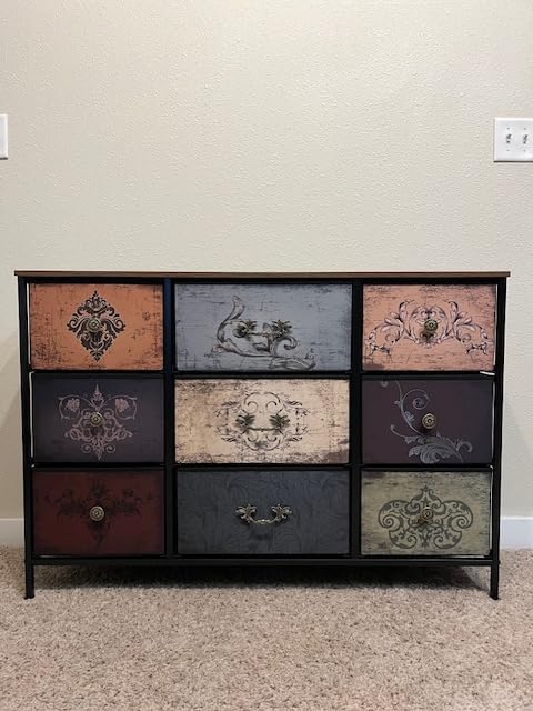 VASICAR Wide TV Stand Modern TV Console, 9 Drawers Dresser for Bedroom, Fabric Storage Cabinet, Chest of Drawers for Closet, Nursery, Living Room (Classic White) customer photo 2
