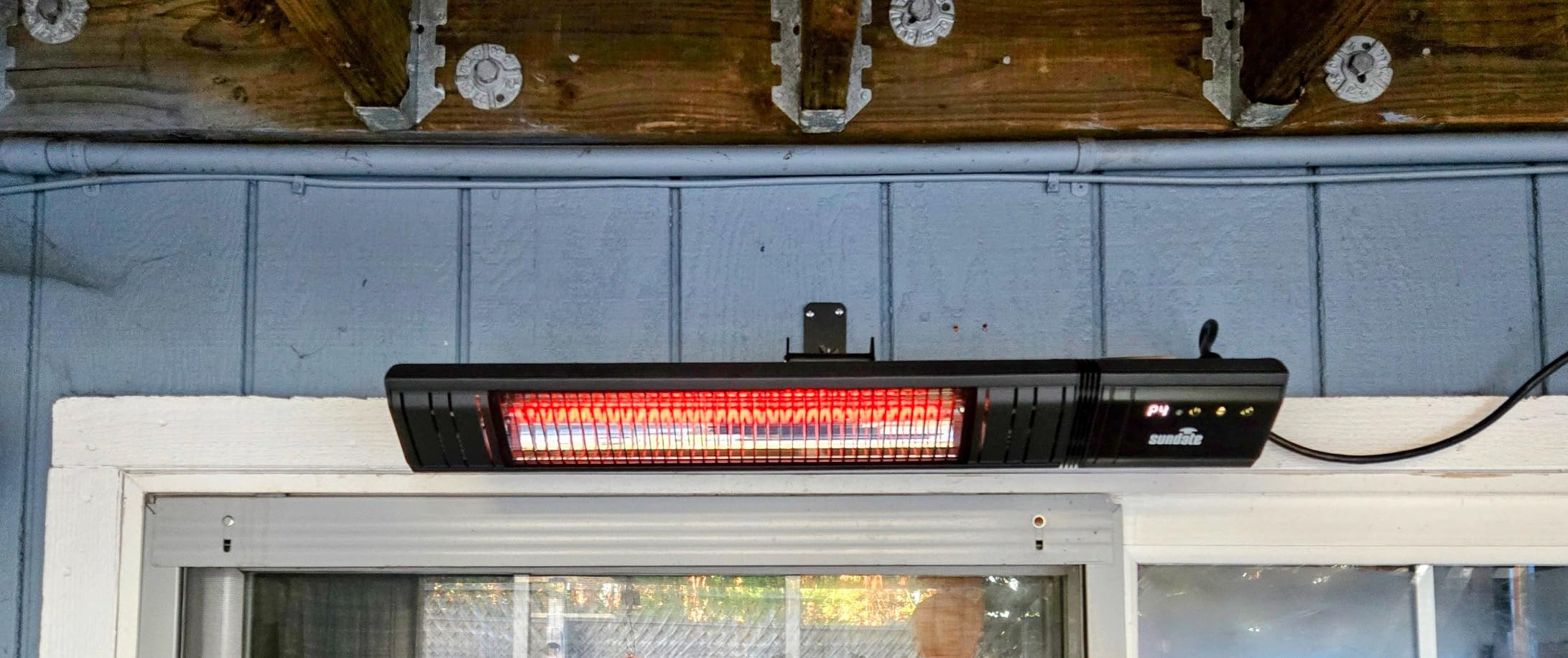 Sundate 1500W Infrared Patio Heater, WiFi App, 9 Heat Levels, 24H Timer | Waterproof Heater, Wall, Hanging or Ceiling Mount, Gazebo, Balcony, Covered Patio, Remote & Touch Control customer photo 1