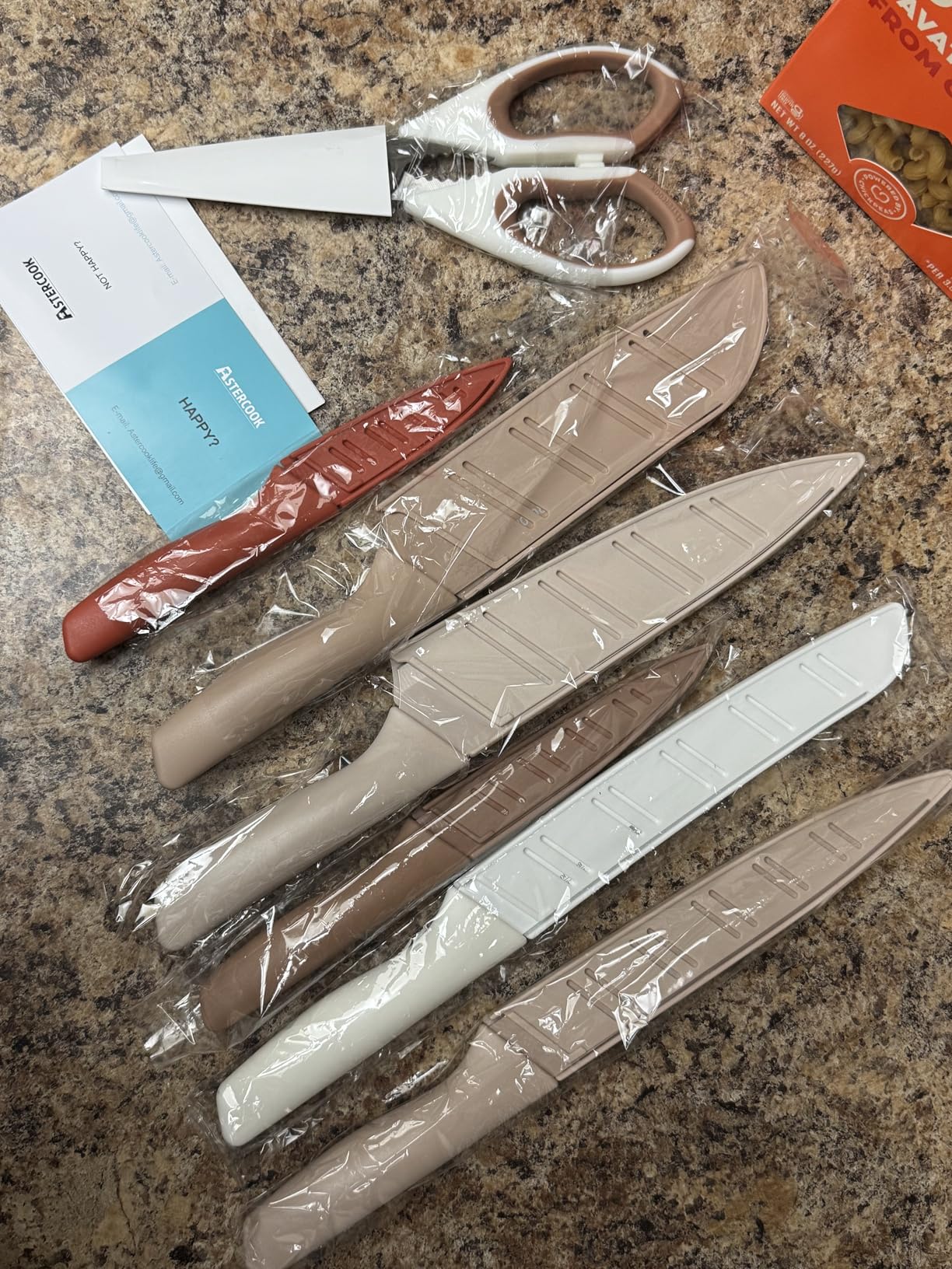 Astercook Knife Set, 13 Pieces Kitchen Knives Set with Healthy Anti-Rust Coating, Dishwasher Safe, Stainless Steel Chef Knife Sets with 6 Blade Guards, Fathers Day Gift for Men customer photo 1