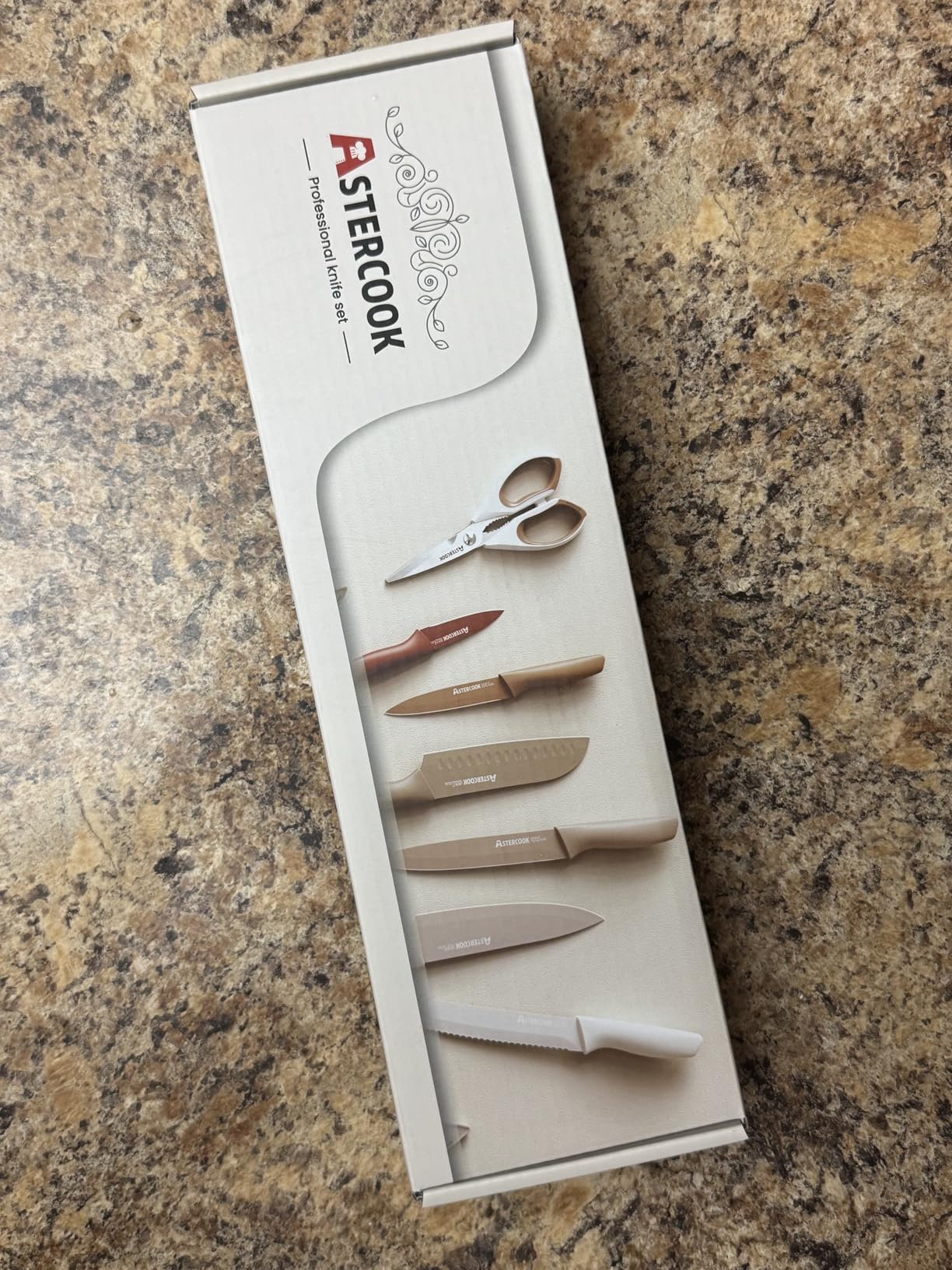 Astercook Knife Set, 13 Pieces Kitchen Knives Set with Healthy Anti-Rust Coating, Dishwasher Safe, Stainless Steel Chef Knife Sets with 6 Blade Guards, Fathers Day Gift for Men customer photo 2