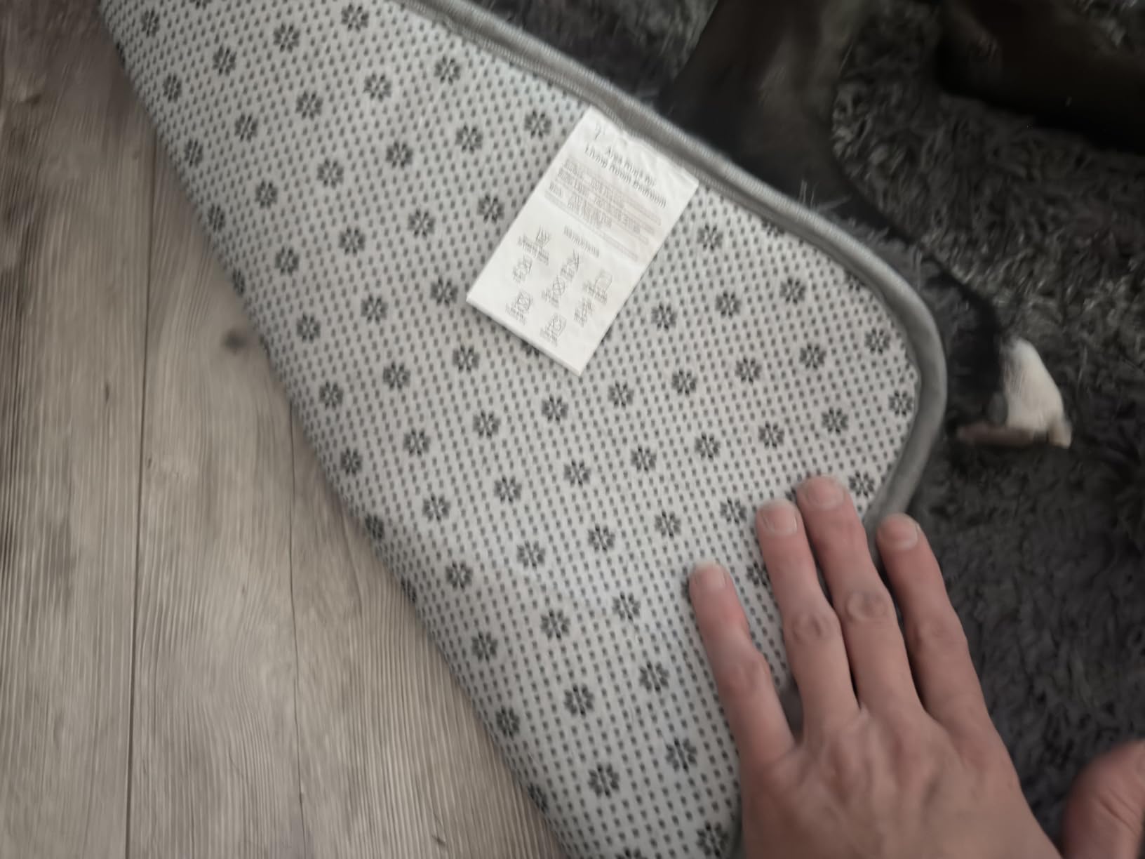 OLANLY Area Rugs for Living Room Bedroom, Machine Washable 4x5.9 ft Soft Fluffy Shaggy Bedside Rug, Indoor Floor Carpet for Kids Girls and Boys, Dorms, Nursery Rooms, Home Decor Aesthetic, Grey customer photo 2