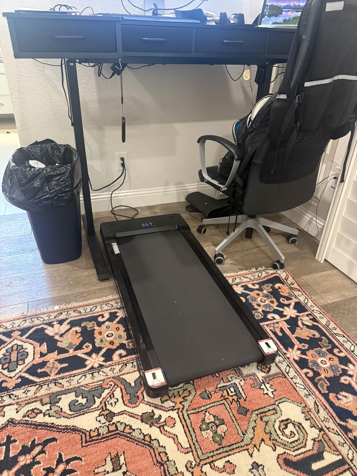 Walking Pad Treadmill, Auto Incline to 12%, Under Desk Treadmill | 450 lb capacity, Auto incline 9 levels max 12%, smart APP tracking, Bluetooth speaker, compact treadmills for home customer photo 1