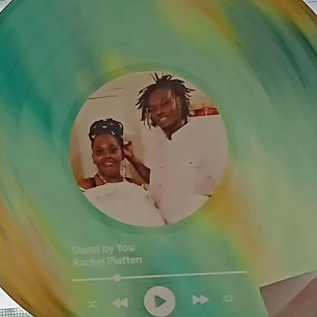 Personalized Vinyl Record, Decorative Vinyl Record with Custom Photo, Personalized Couples Gifts, Photo Gifts for Anniversary, Wedding, Customized Acrylic Song Plaque, Music Home Decor customer photo 1