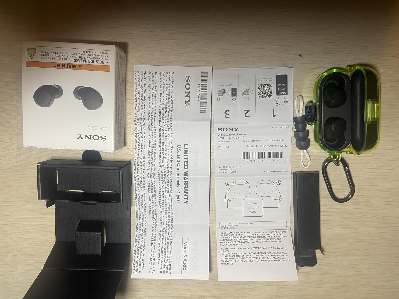 Sony WF-C510 Truly Wireless in-Ear Bluetooth Earbud Headphones with up to 22-Hour Battery, Multipoint-Connection, Mic and IPX4 Water Resistance, Black- NEW customer photo 1