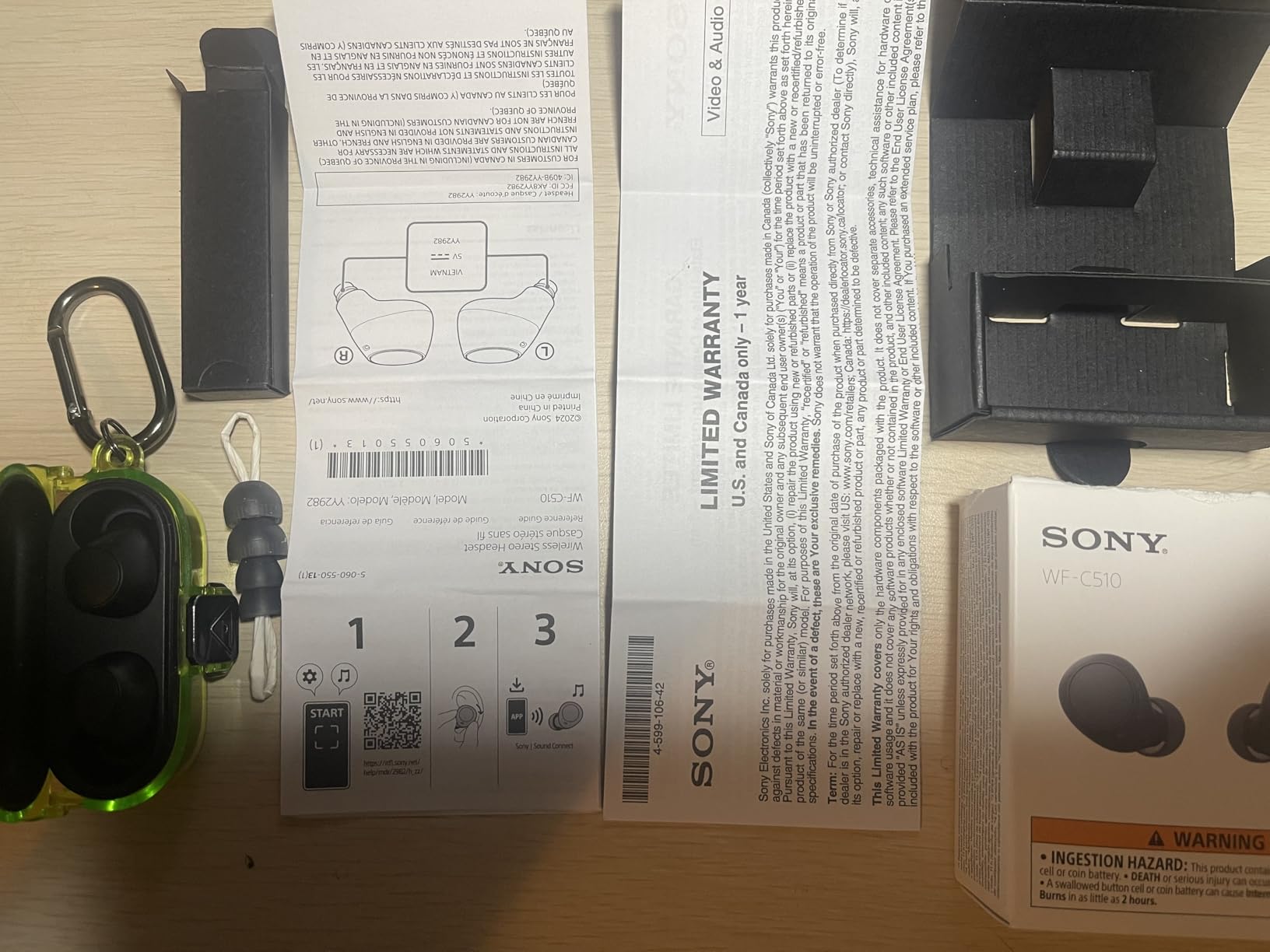 Sony WF-C510 Truly Wireless in-Ear Bluetooth Earbud Headphones with up to 22-Hour Battery, Multipoint-Connection, Mic and IPX4 Water Resistance, Black- NEW customer photo 2