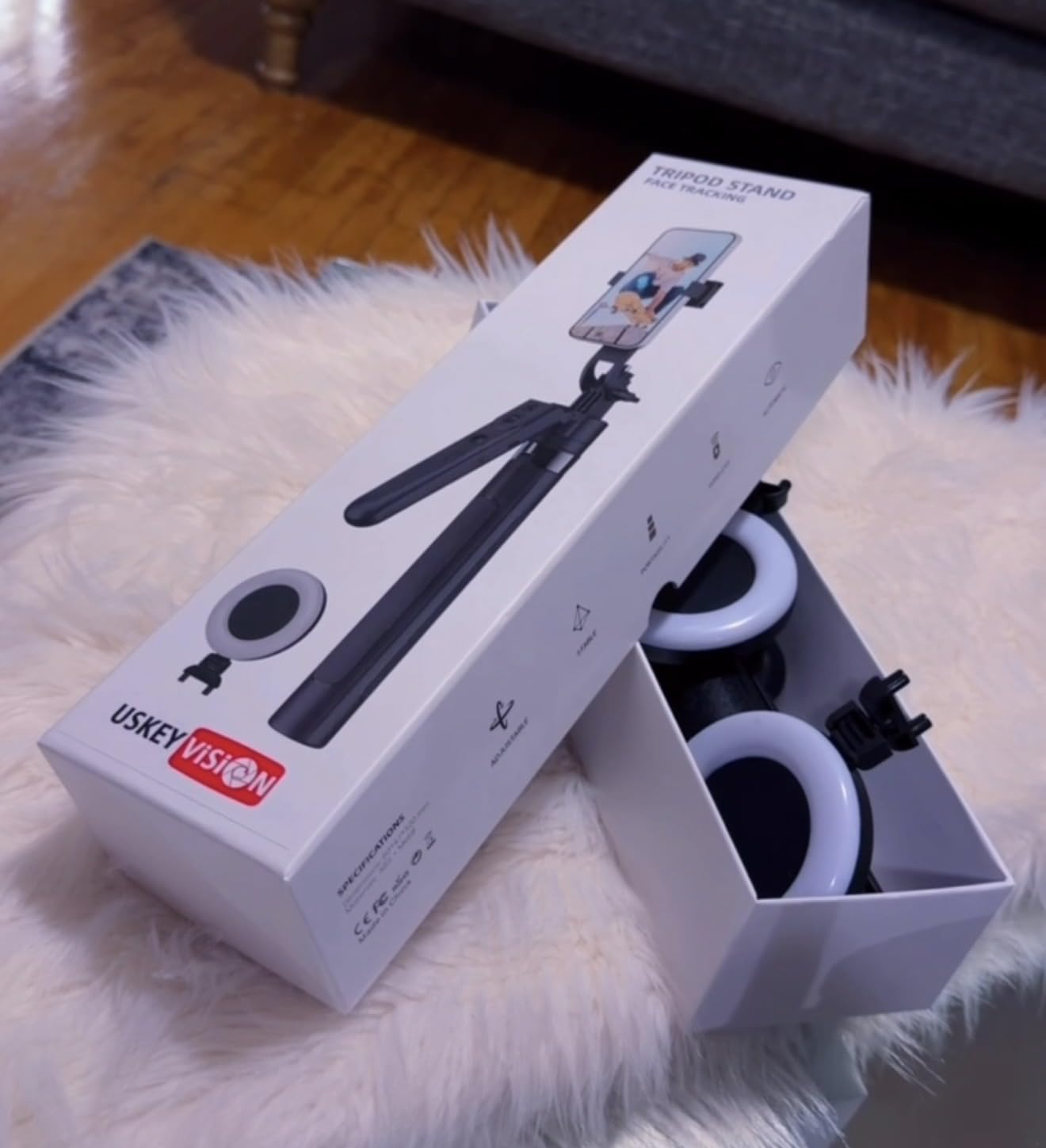 USKEYVISION Auto Face Tracking Tripod 360 Rotation,70.9