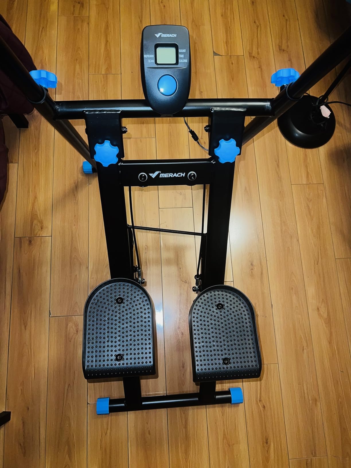 MERACH Stair Stepper for Home Gym Exercise, New Version Stairmaster for Full-Body Workout, Compact Folding Stair Climber with Extended Step Range, Adjustable Handlebar/Pedal customer photo 2