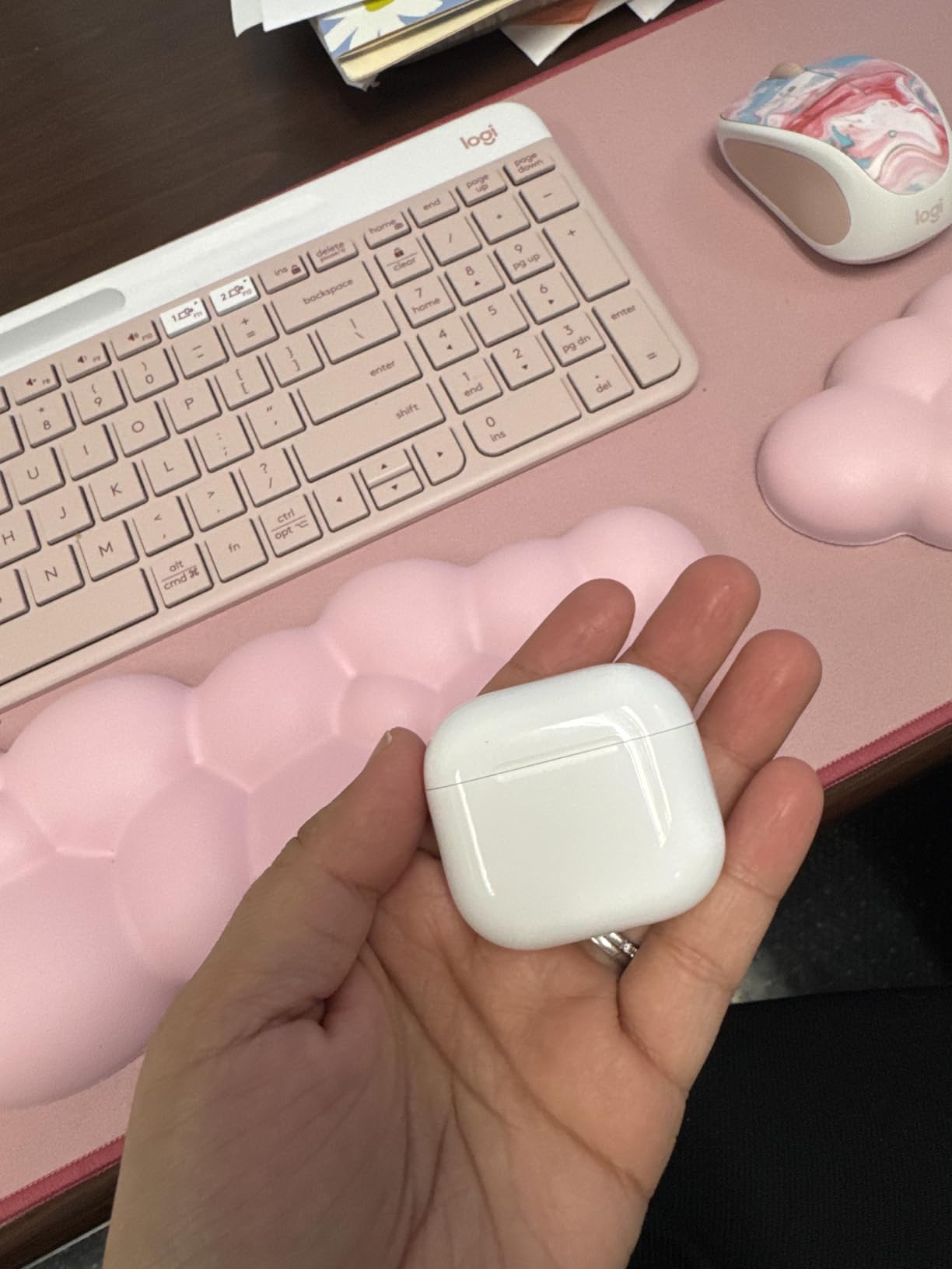 Apple AirPods 4 Wireless Earbuds, Bluetooth Headphones, with Active Noise Cancellation, Adaptive, Transparency Mode, Personalized Spatial Audio, USB-C Charging Case, Wireless Charging, H2 Chip customer photo 1