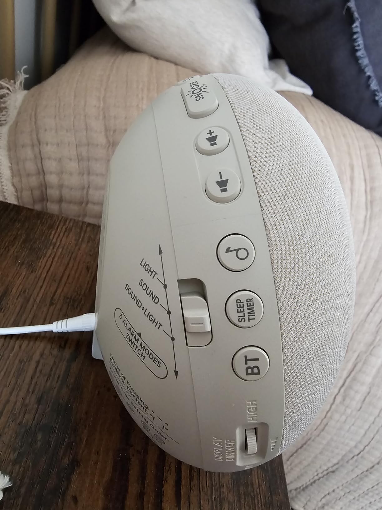 Sunrise Alarm Clock White Noise Machine: Natural Wake Up Light - Dimmable Clock with Bluetooth Speaker for Bedroom - 25 Sleep Sounds for Baby Adults Kids Putty customer photo 2