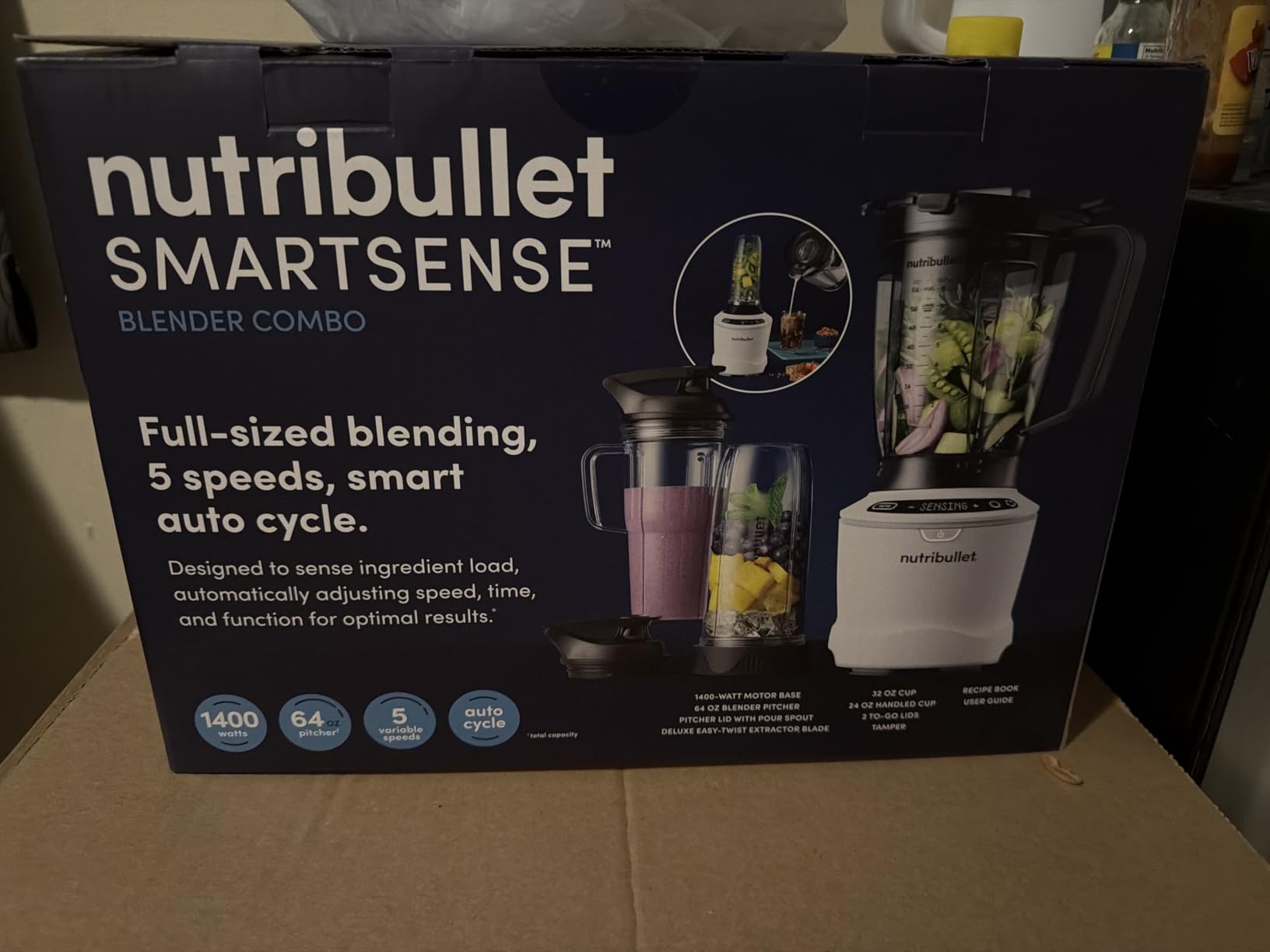 nutribullet SmartSense Blender Combo, 1400W, 64oz Pitcher, 32oz & 24oz Cups, 5-Speed, Smoothies, Ice and Frozen Fruit, Nut Milk, Soup, Matte Black, NBF50700AK customer photo 1