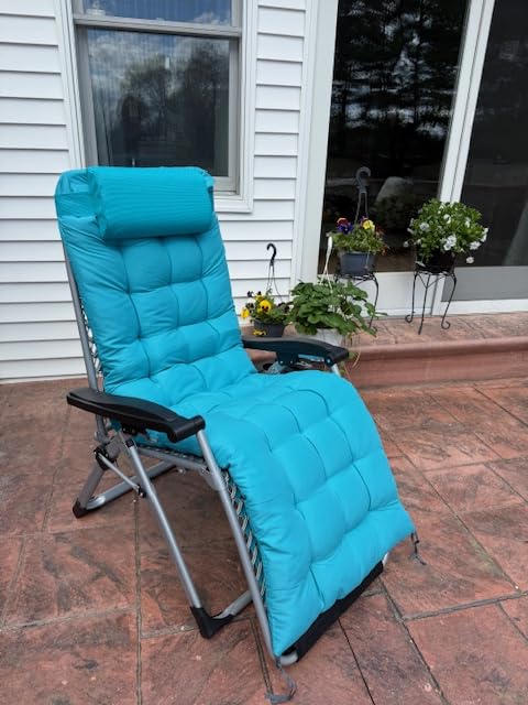 Suteck Oversized Zero Gravity Chair, 500LBS 33In XXL Outdoor Recliner Chairs with Removable Cushion & Headrest, Upgraded Lock & Footrest, Reclining Patio Chairs for Indoor Outdoor customer photo 1