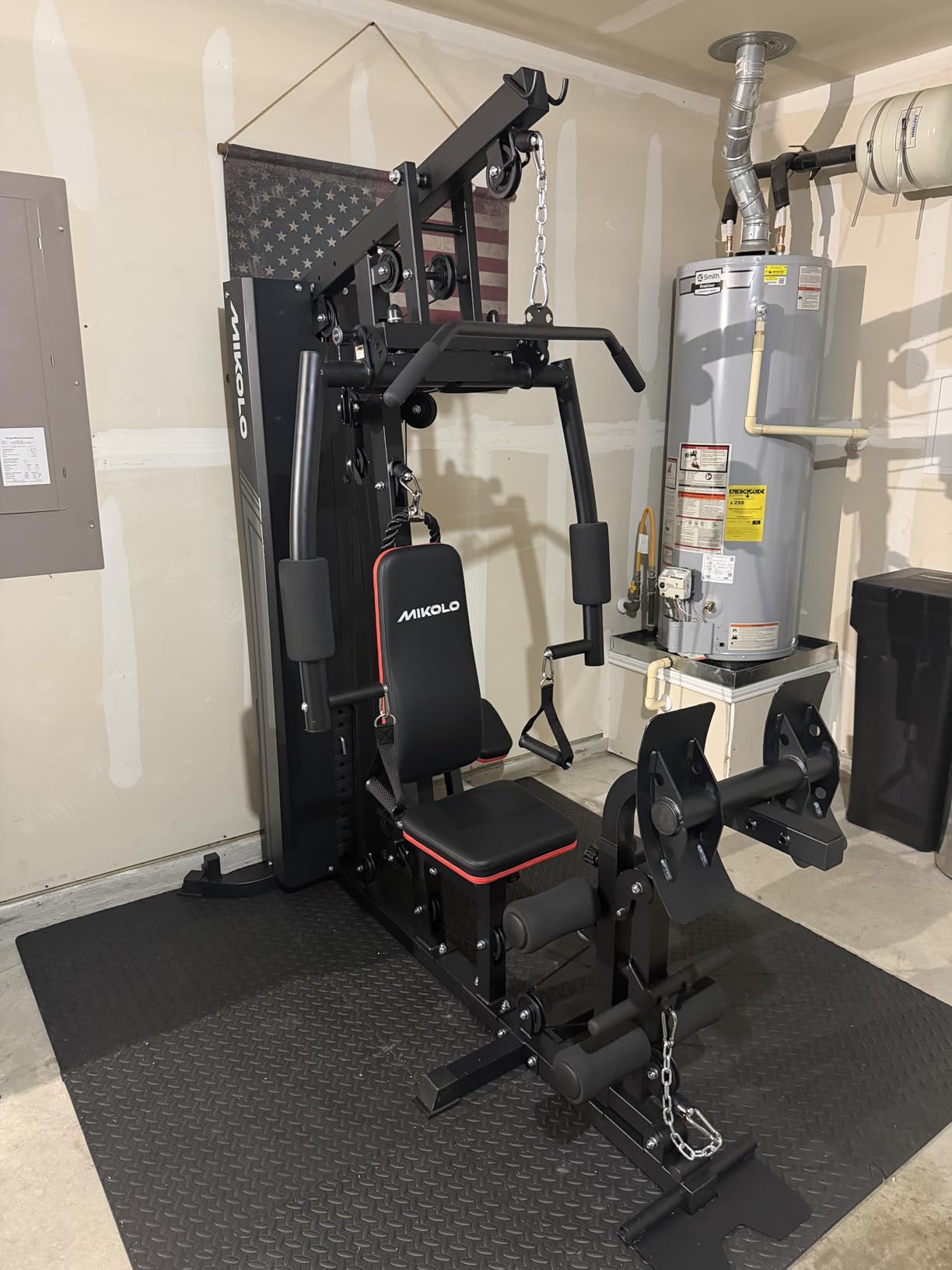 Mikolo Home Gym, Workout Station with 150LBS Weight Stack, Multifunctional Home Gym Equipment for Full Body Strength Training customer photo 1