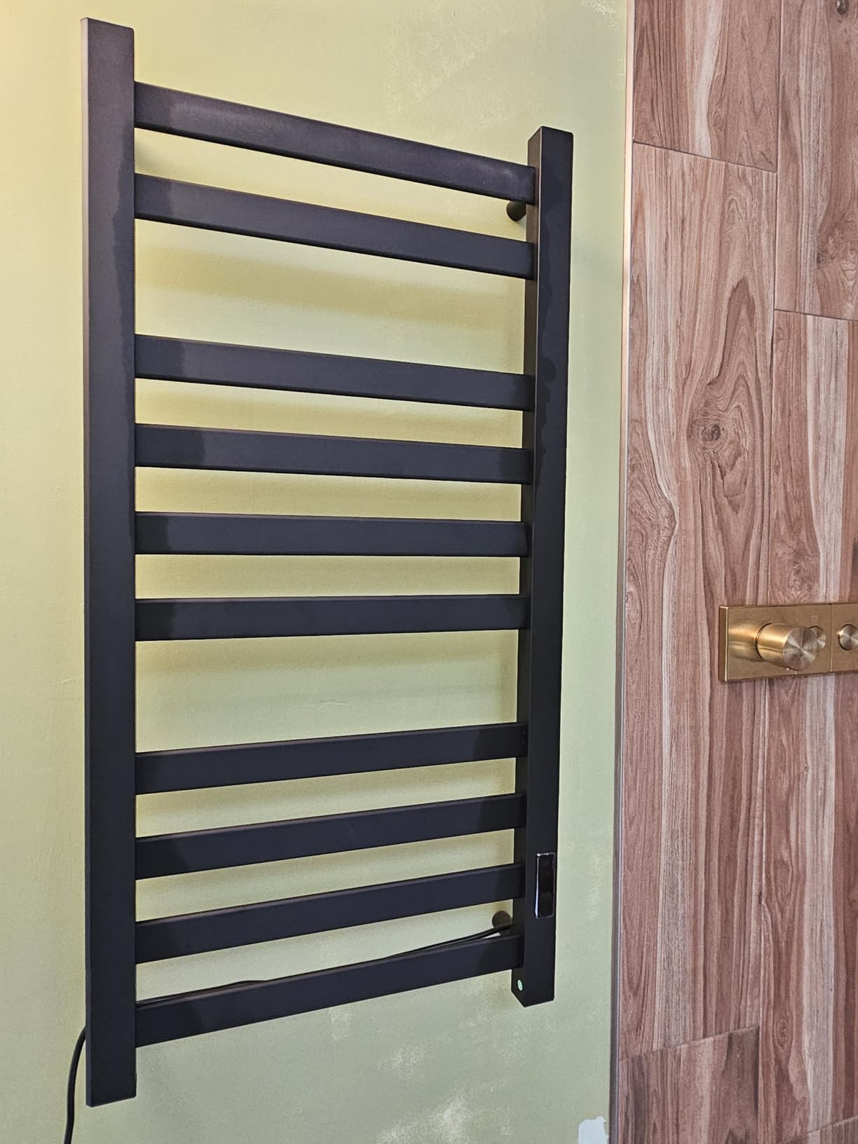 Heated Towel Rack for Bathroom Towel Warmer Racks Wall Mounted with Timer & Temperature Multi-Level Adjustments with 10 Bars for Bathroom Shower Hot Tub Spa (Black) customer photo 1