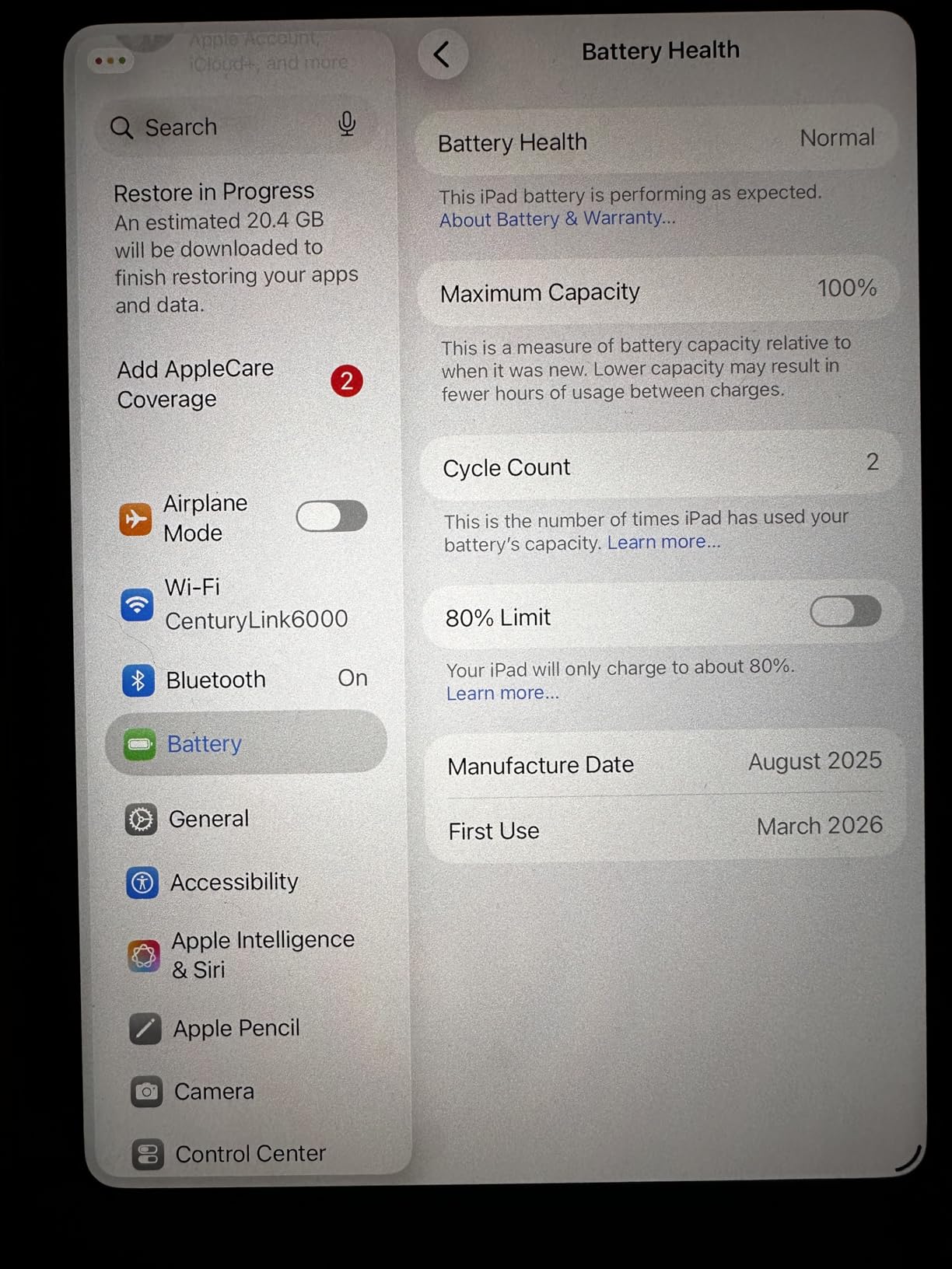 Apple iPad mini (A17 Pro): Apple Intelligence, 8.3-inch Liquid Retina Display, 128GB, Wi-Fi 6E, 12MP Front/12MP Back Camera, Touch ID, All-Day Battery Life - Blue customer photo 2