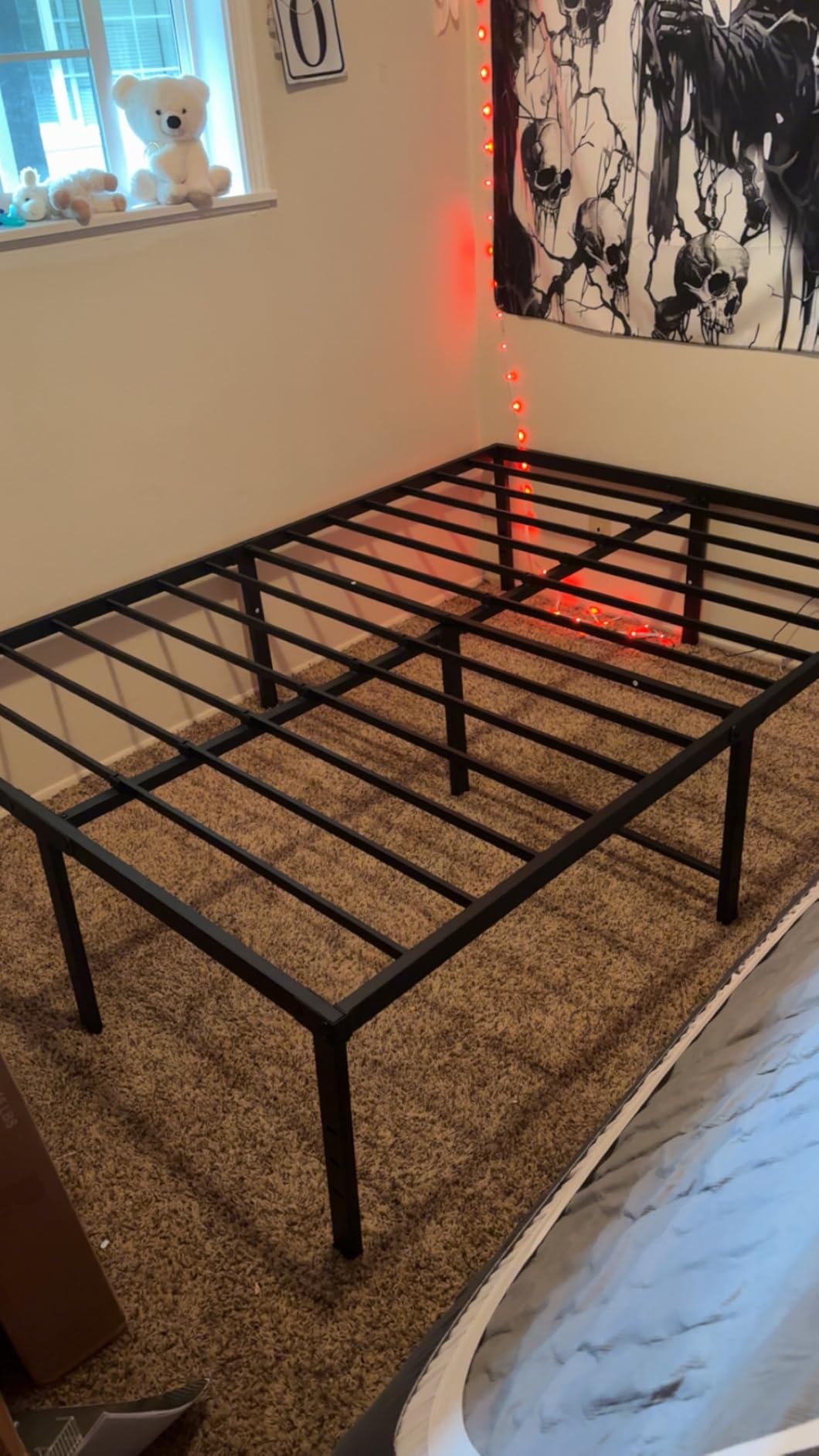 Sweetcrispy Twin Bed Frame - Heavy Duty Metal Platform Bed Frames Twin Size with Storage Space Under Frame, No Box Spring Needed, 14 Inches, Sturdy Steel Slat Support customer photo 1
