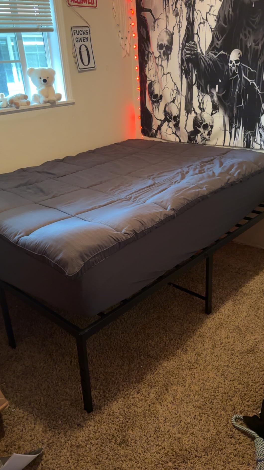 Sweetcrispy Twin Bed Frame - Heavy Duty Metal Platform Bed Frames Twin Size with Storage Space Under Frame, No Box Spring Needed, 14 Inches, Sturdy Steel Slat Support customer photo 2