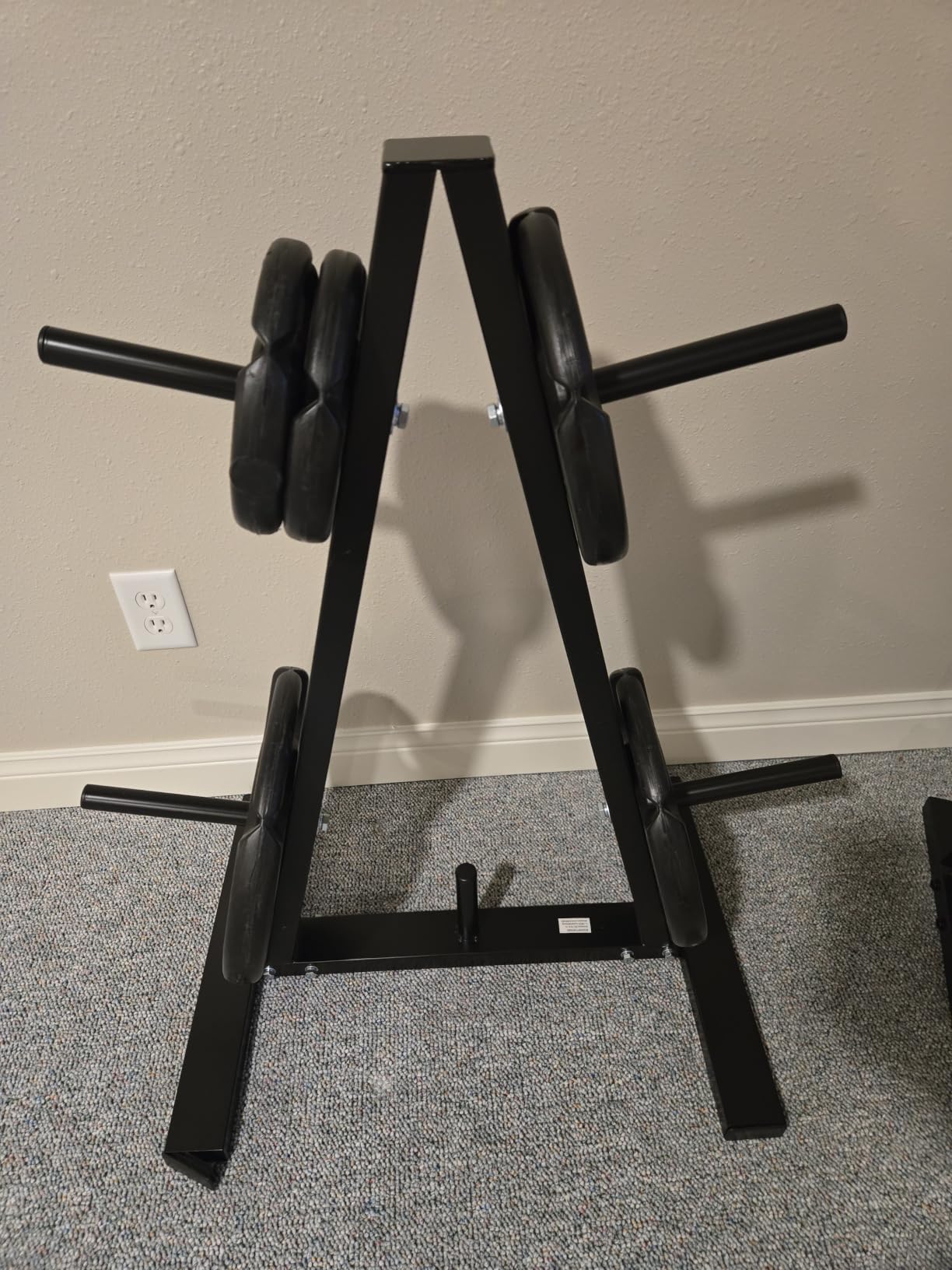 Amazon Basics Weight Plate Tree Rack customer photo 1