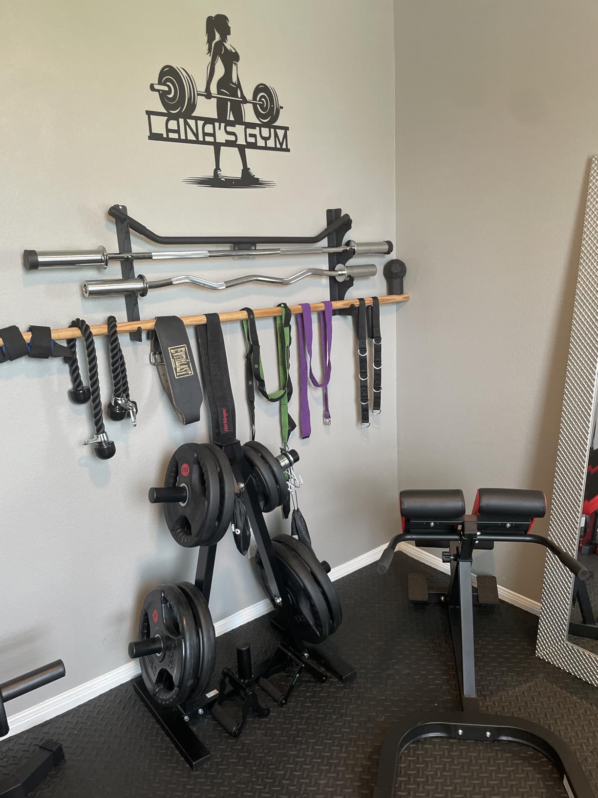 Amazon Basics Weight Plate Tree Rack customer photo 2