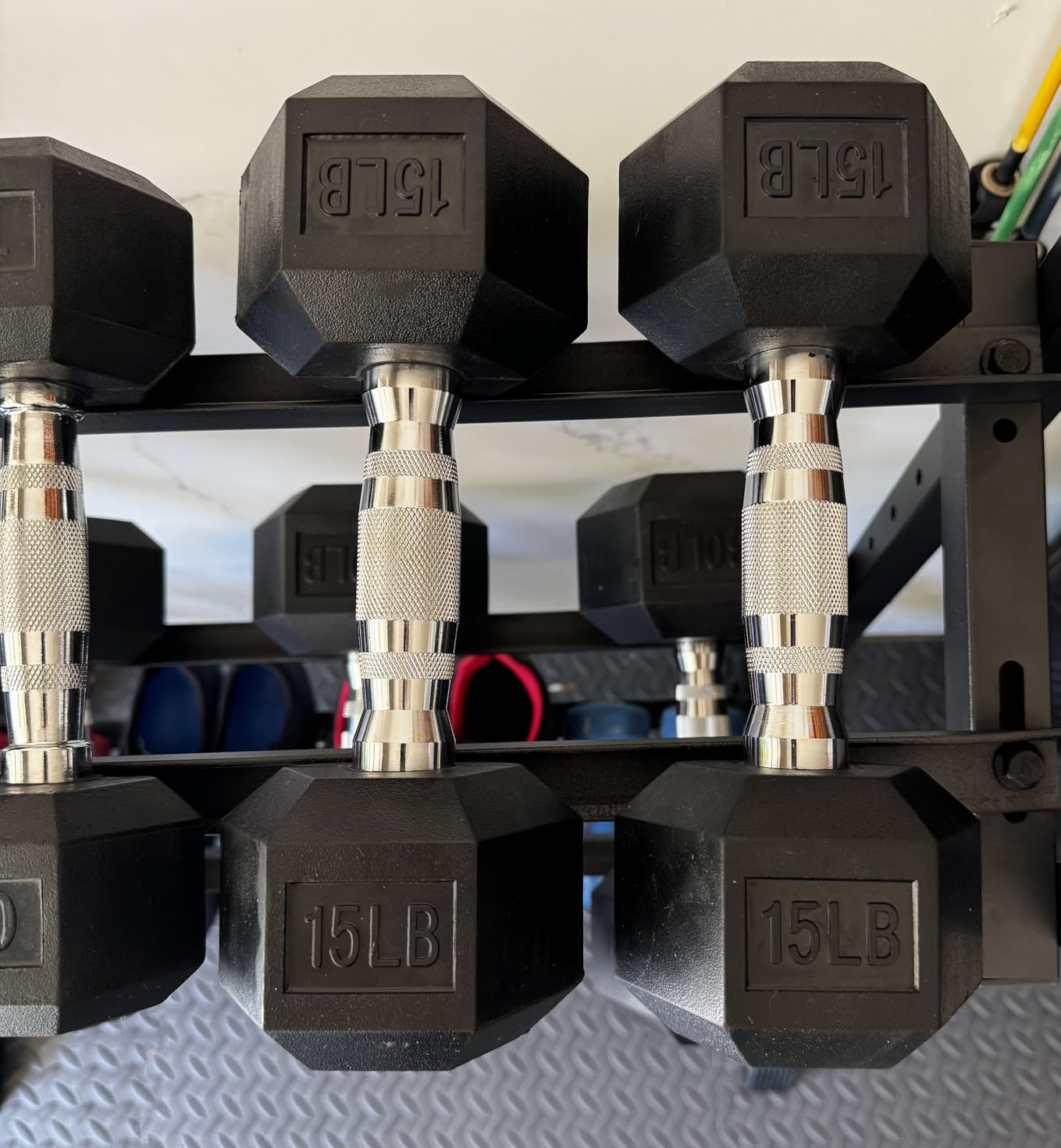 3-Tier Dumbbell Rack, 1100LB Capacity Adjustable Weight Rack for Home Gym, Heavy-Duty Weight Stand for Dumbbells Kettlebells & Weight Plates (Rack Only) customer photo 2