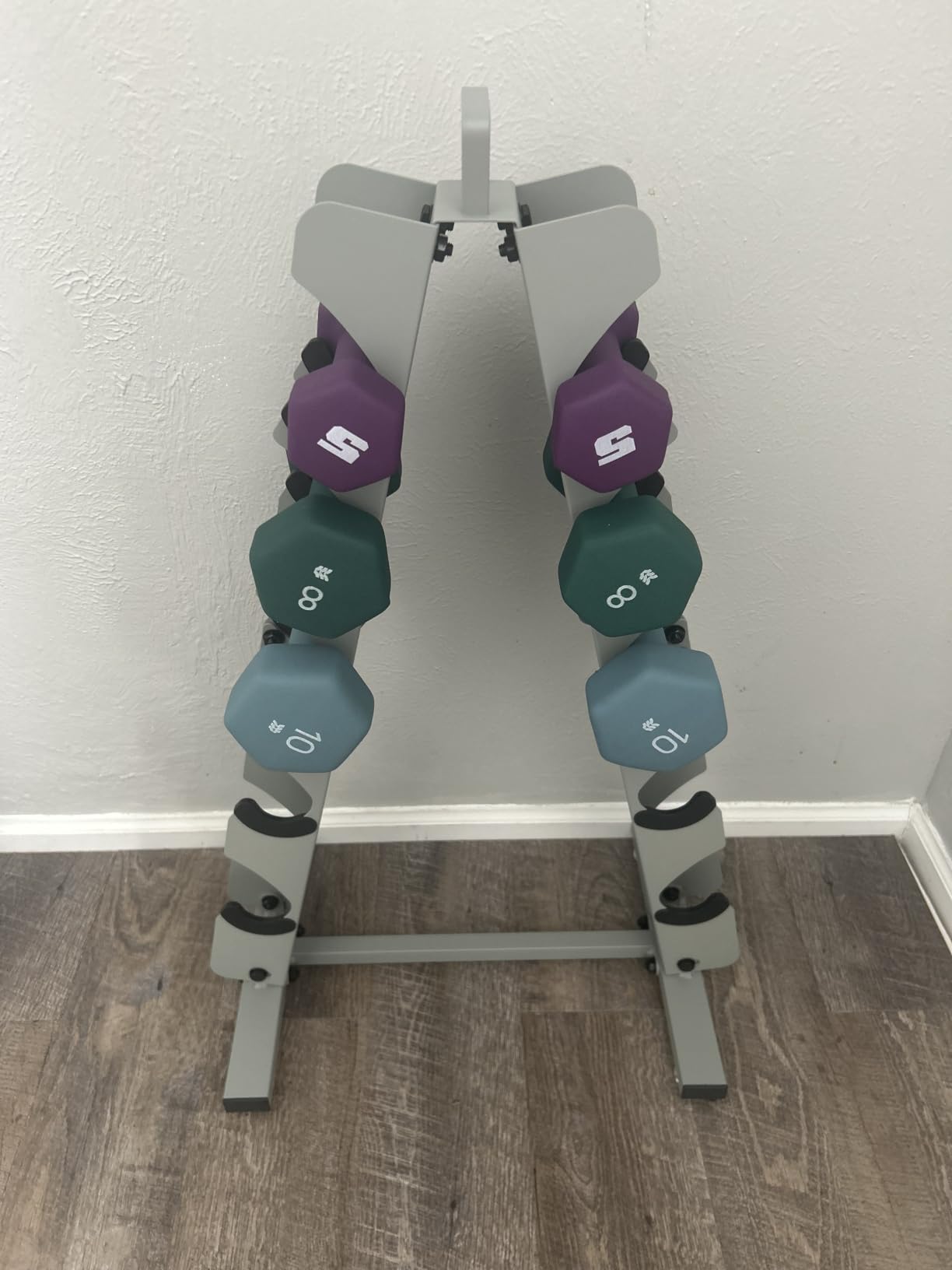 TomCare 6-Tier|5-Tier|4-Tier|2-Tier Dumbbell Rack Stand Only, Weight Rack for Home Gym Storage Stand for Weights Metal Weight Stand Dumbbell Holder customer photo 1