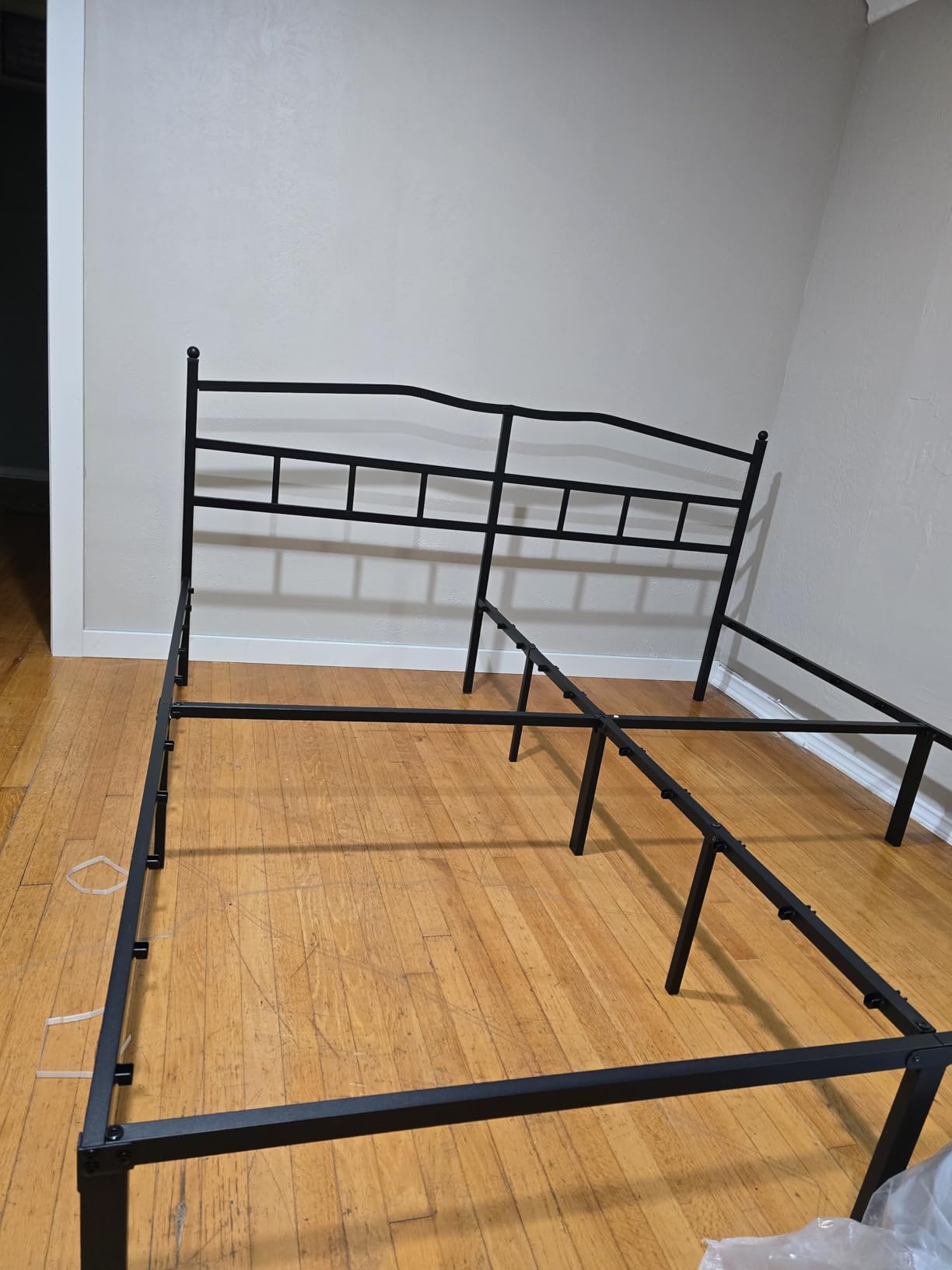 SHOANED 14 Inch Metal Bed Frame - Queen Size Heavy Duty Bedframe with Headboard Black Basic Steel Slats Platform, No Box Spring Needed, Easy Assembly, Noise Free customer photo 2